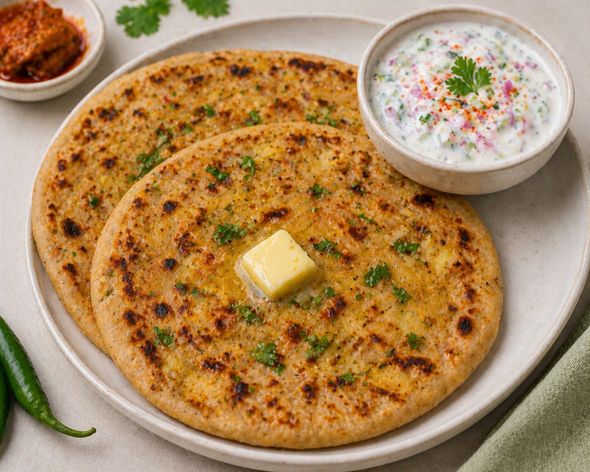 Aloo Paratha's with Raitha