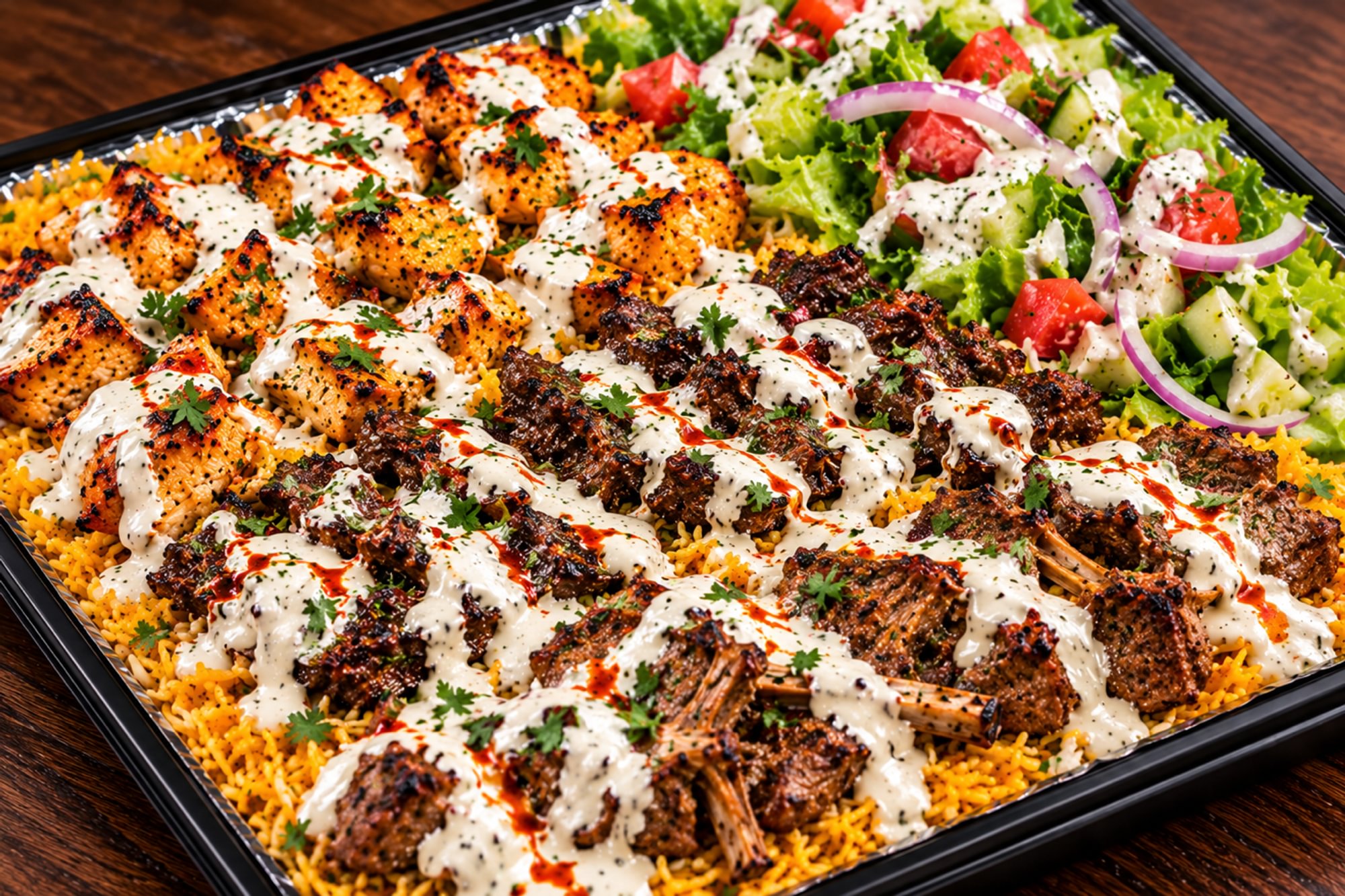 Mix Rice Platter (Chicken, Beef & Lamb)