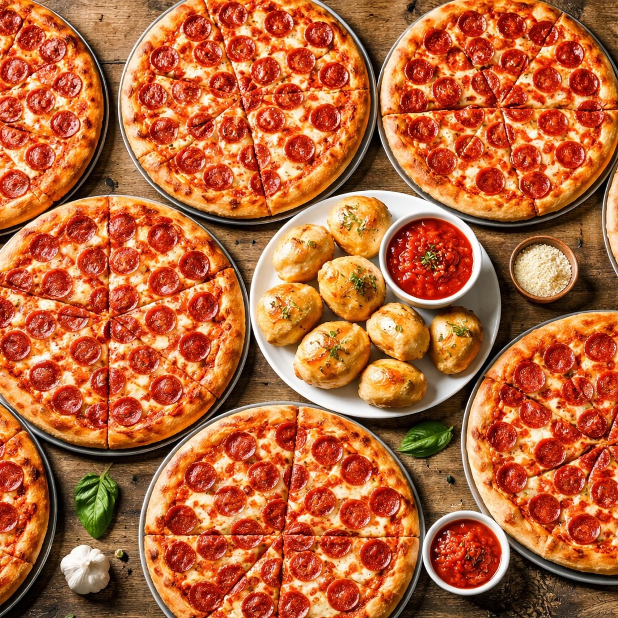 Big PARTY Special #1 (7pizzas & 2 GarlicKnots)
