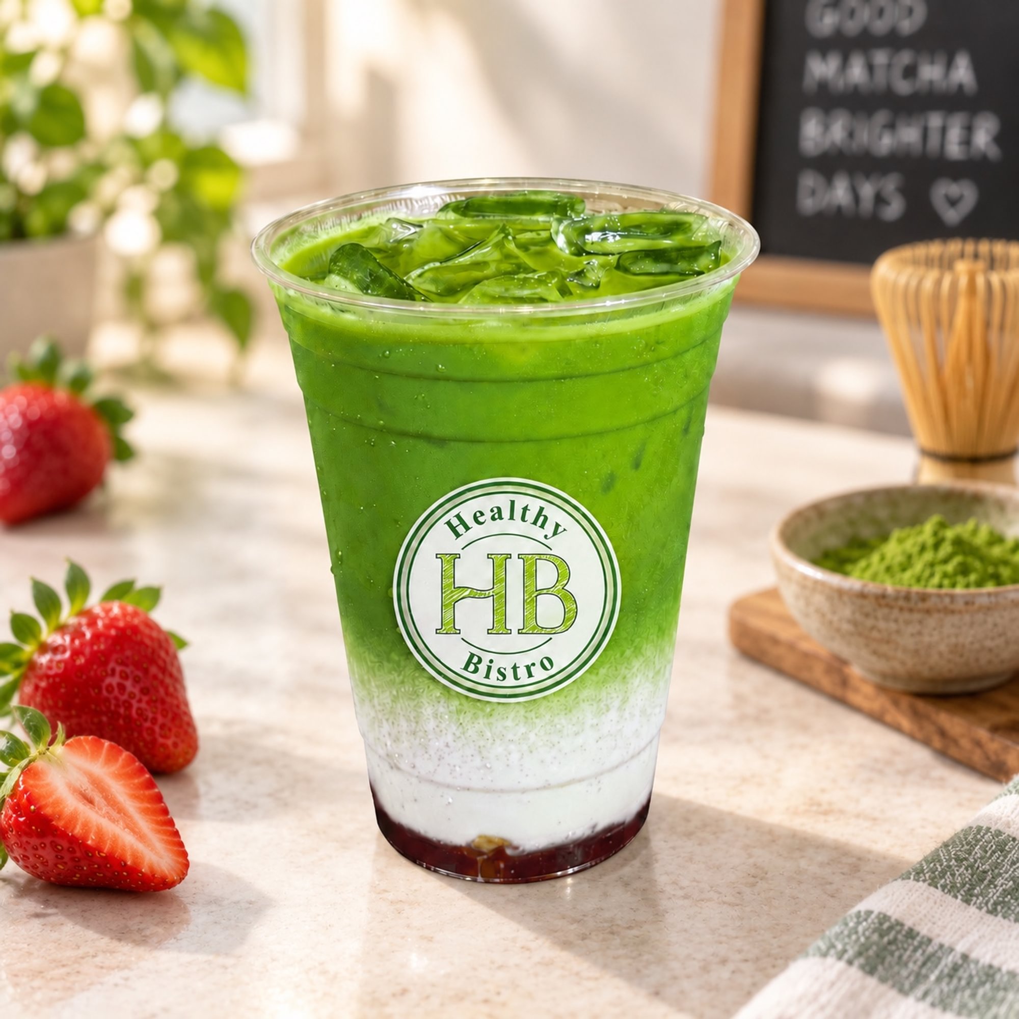 Strawberry Matcha Latte