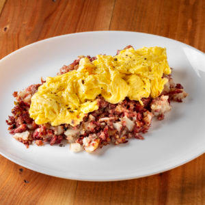 FRESH CORNED BEEF HASH & EGGS
