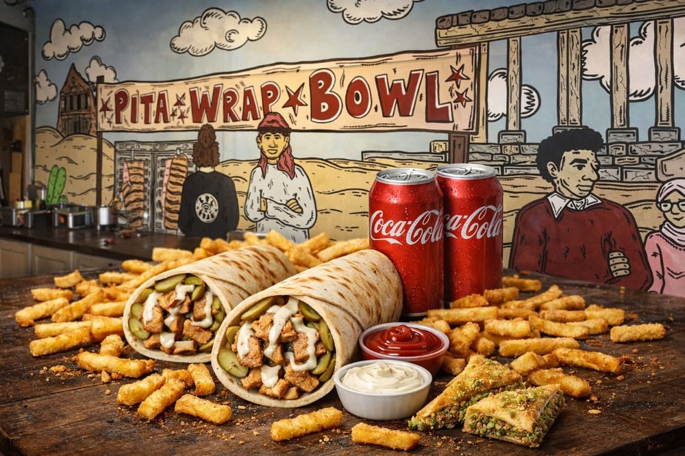 DEAL 2 (2 Shawarma+1 Small Fries+2 Soda+Baklava)
