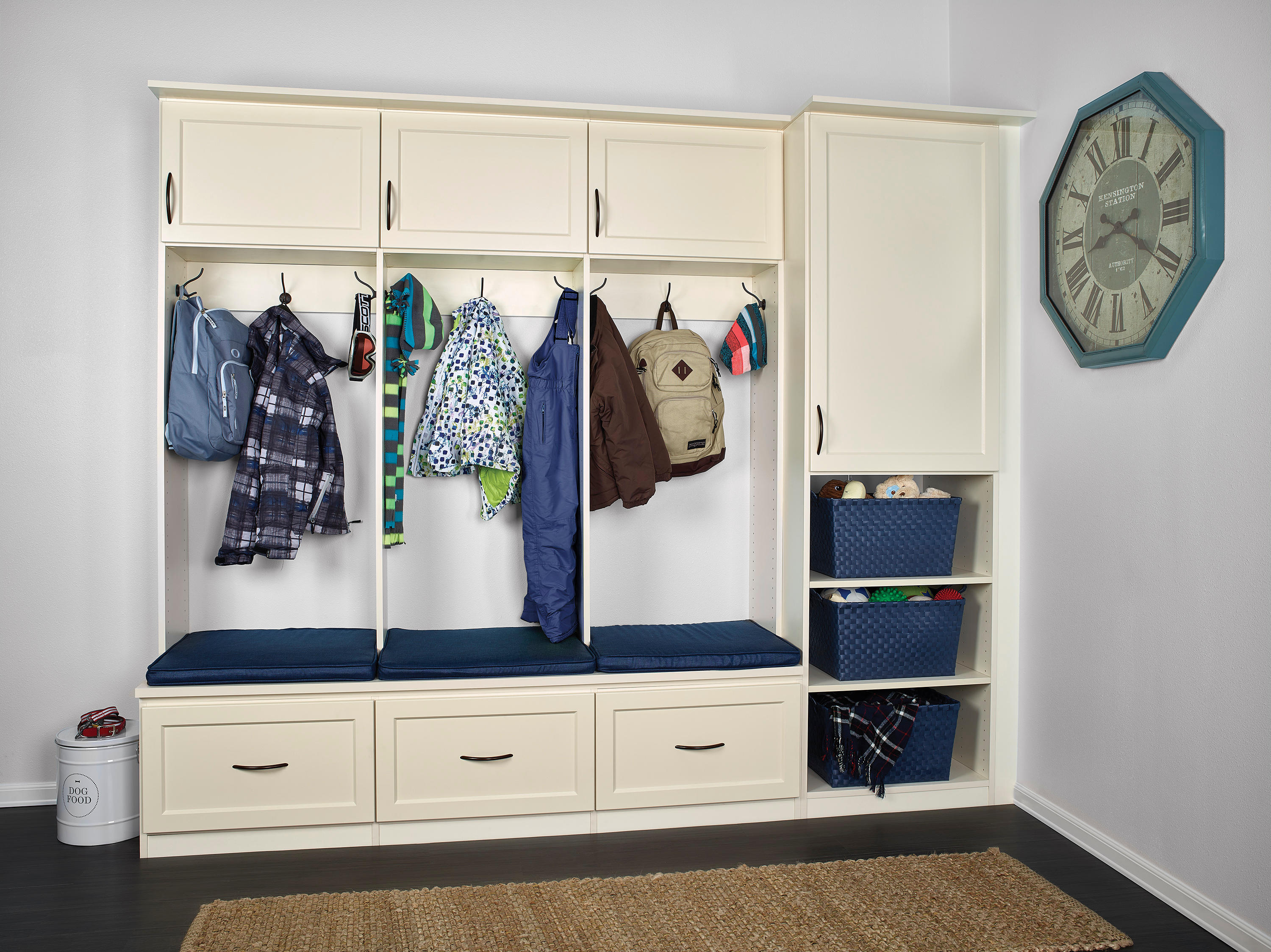 Tired of picking up bags and coats thrown down throughout the house? Give them a home with a stylish Entryway Storage Solution. It keeps stuff organized and helps prevent dirt from entering your home.  TailoredLivingBoise   FreeConsultation  EntrywayOrganization  TailoredToYourNeeds