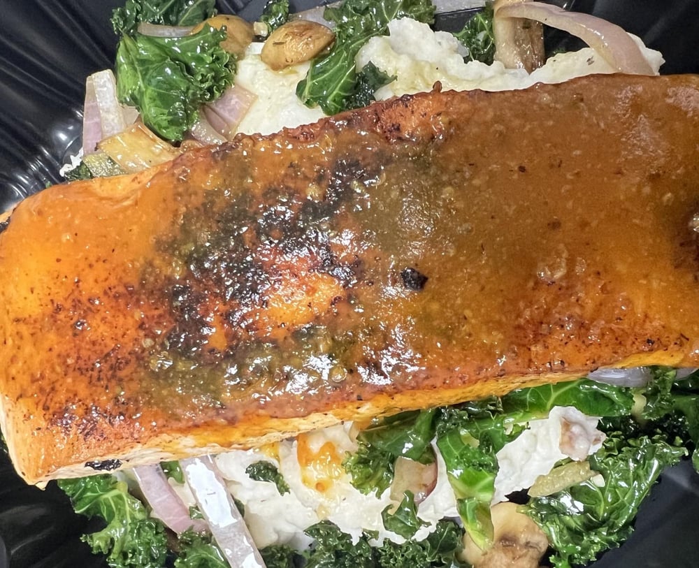 Whiskey Glazed Salmon- Family