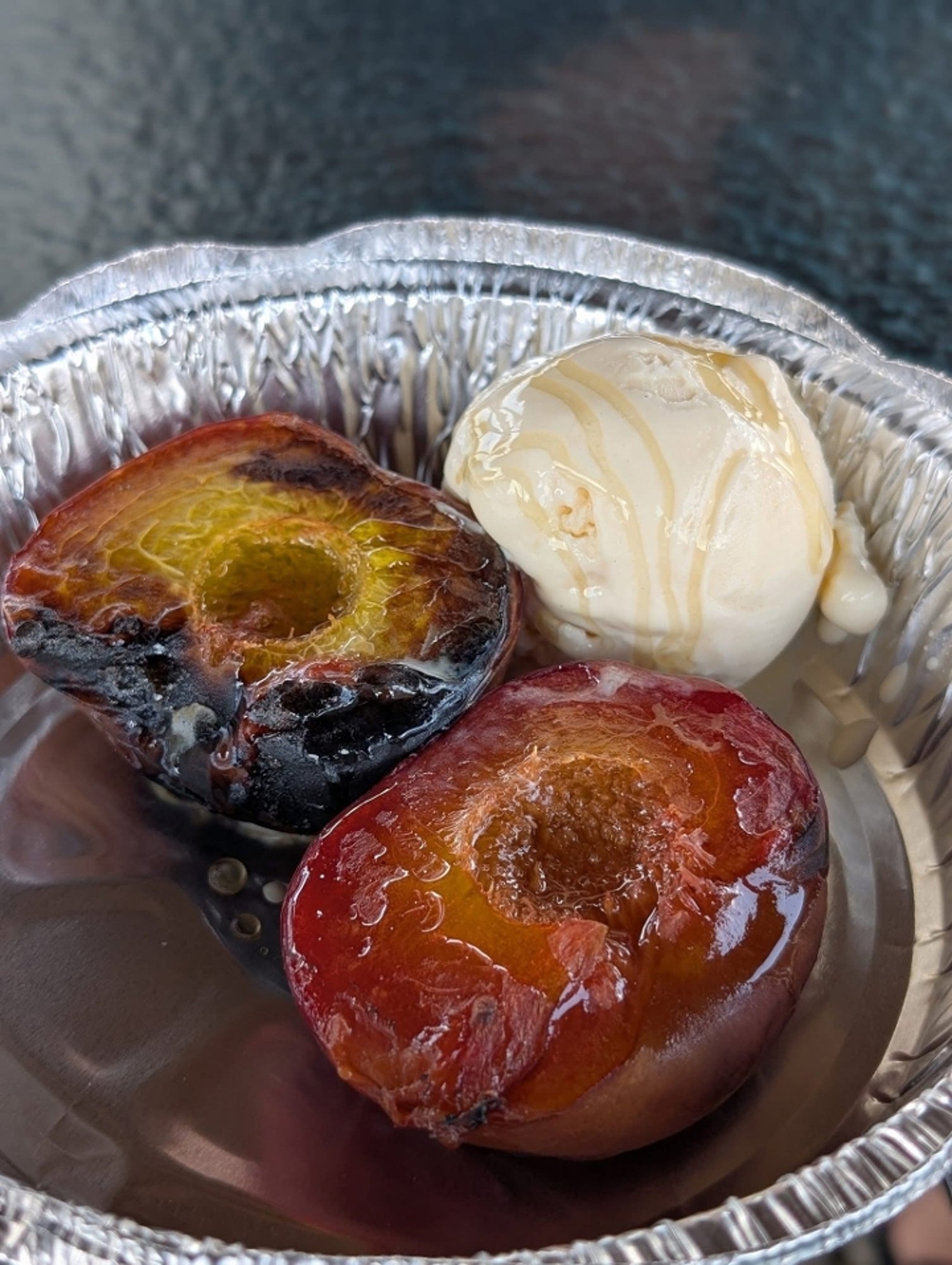 Baked Peaches & Gelato