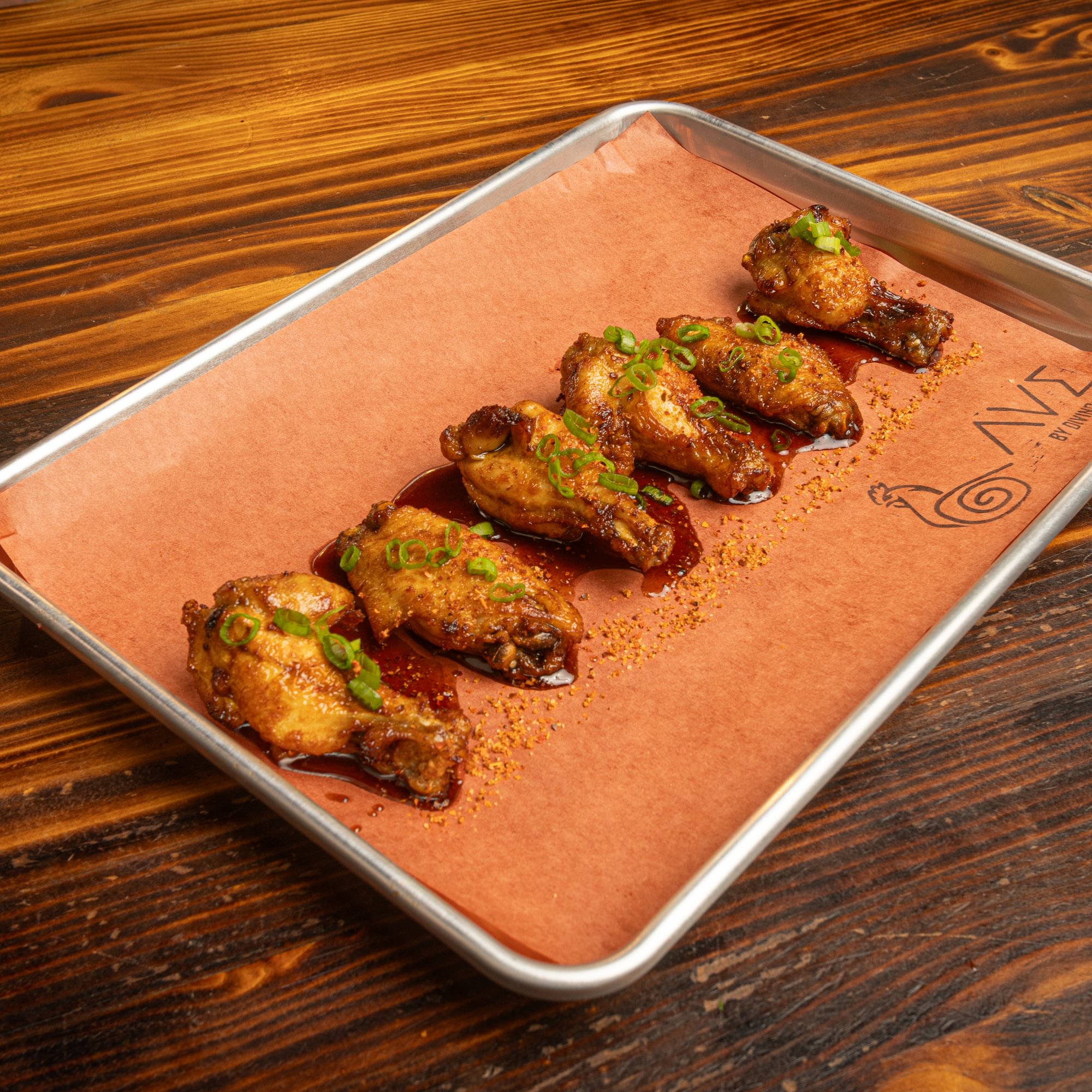 Korean chicken wings our style - miel con ají limo (6 pieces)