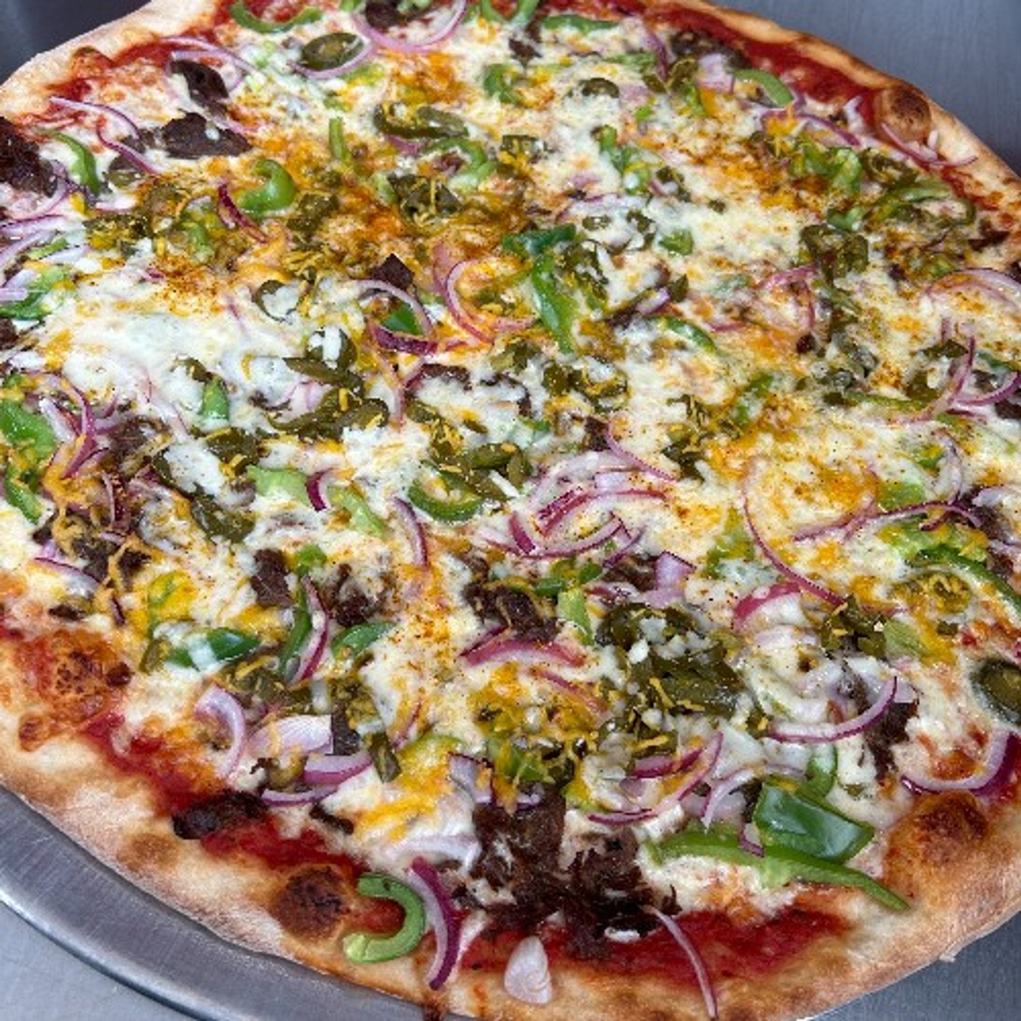 Beef (Steak) Taco Pizza