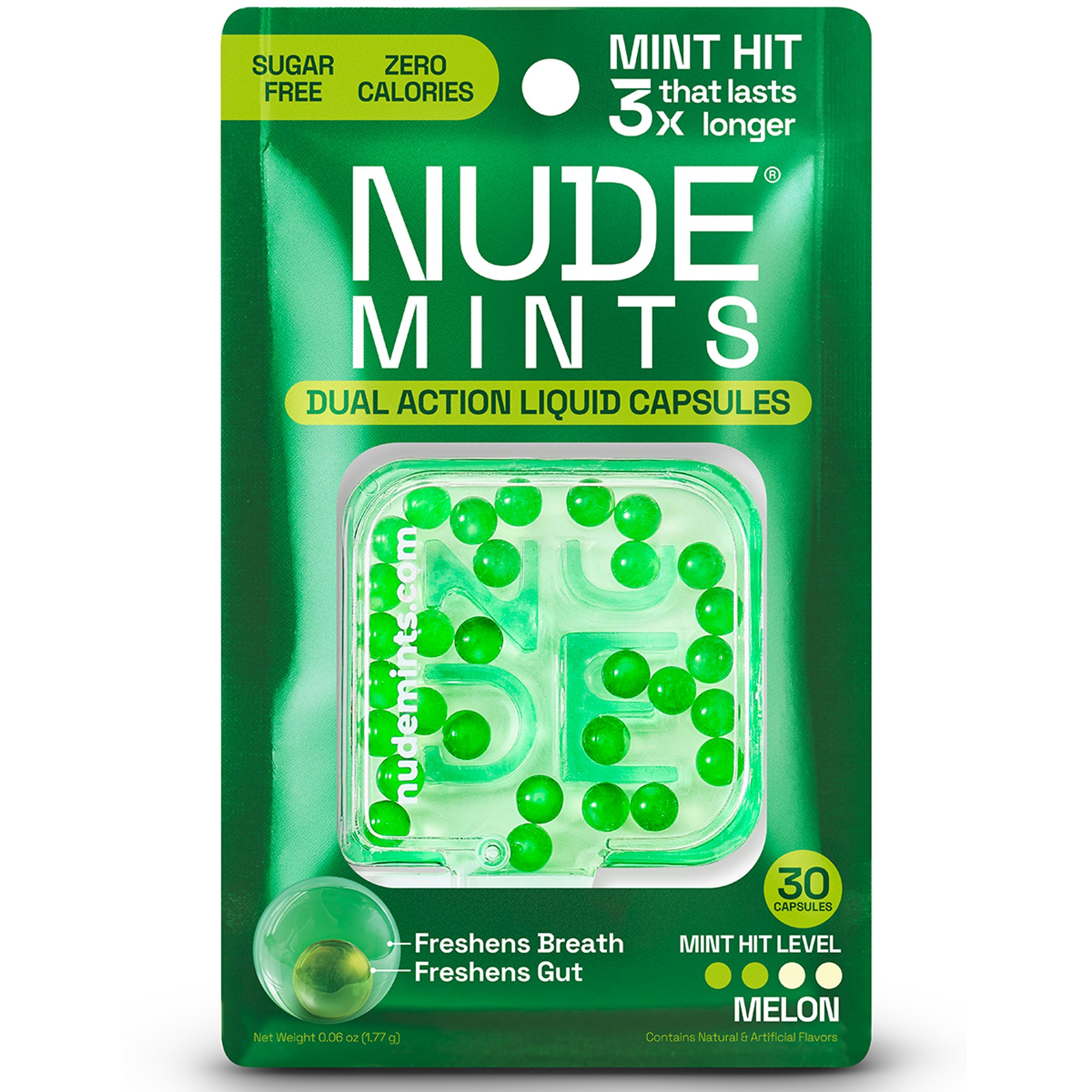 Nude, Breath + Gut Mints for Gut Health - Melon Flavor