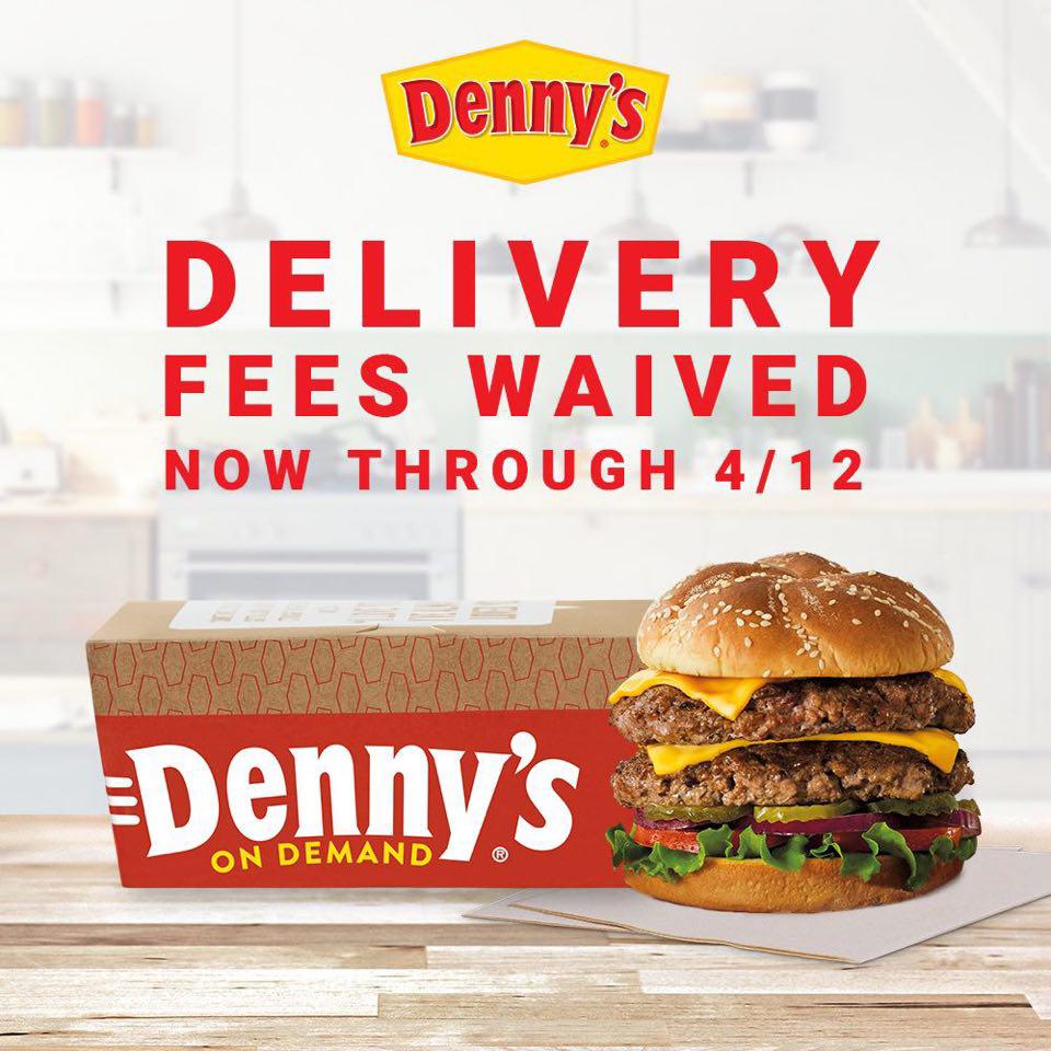 Denny's Waiving All Delivery Fees Nationwide Until April 12