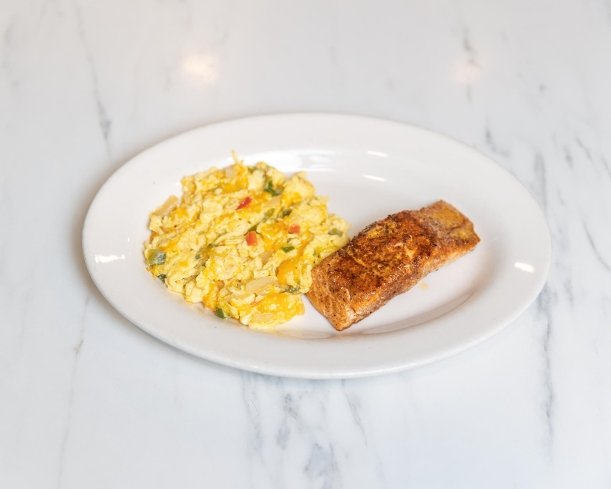 Blackened Salmon & Eggs
