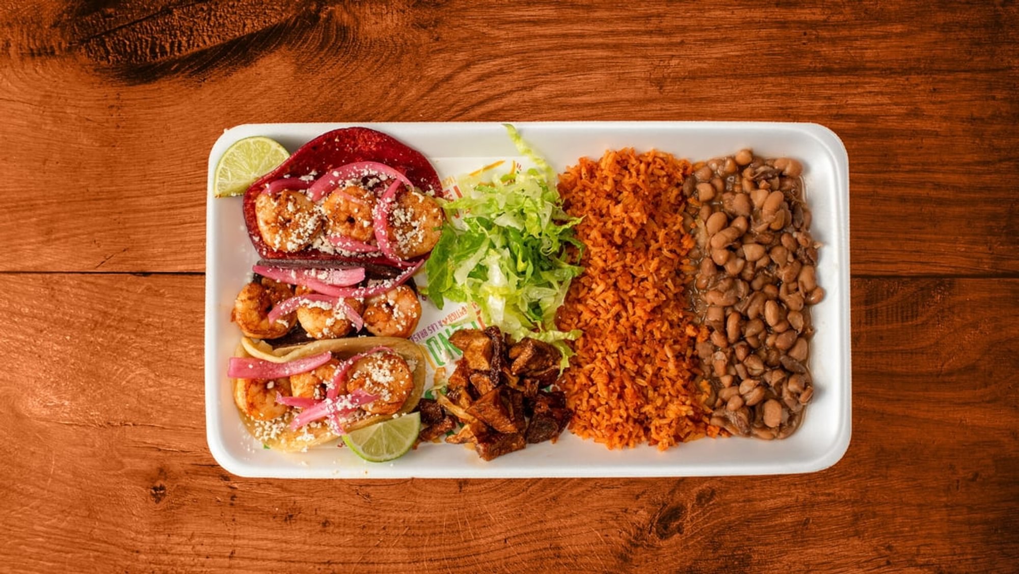 Combo De 3 Tacos De Camarón / 3 Shrimp Tacos Combo