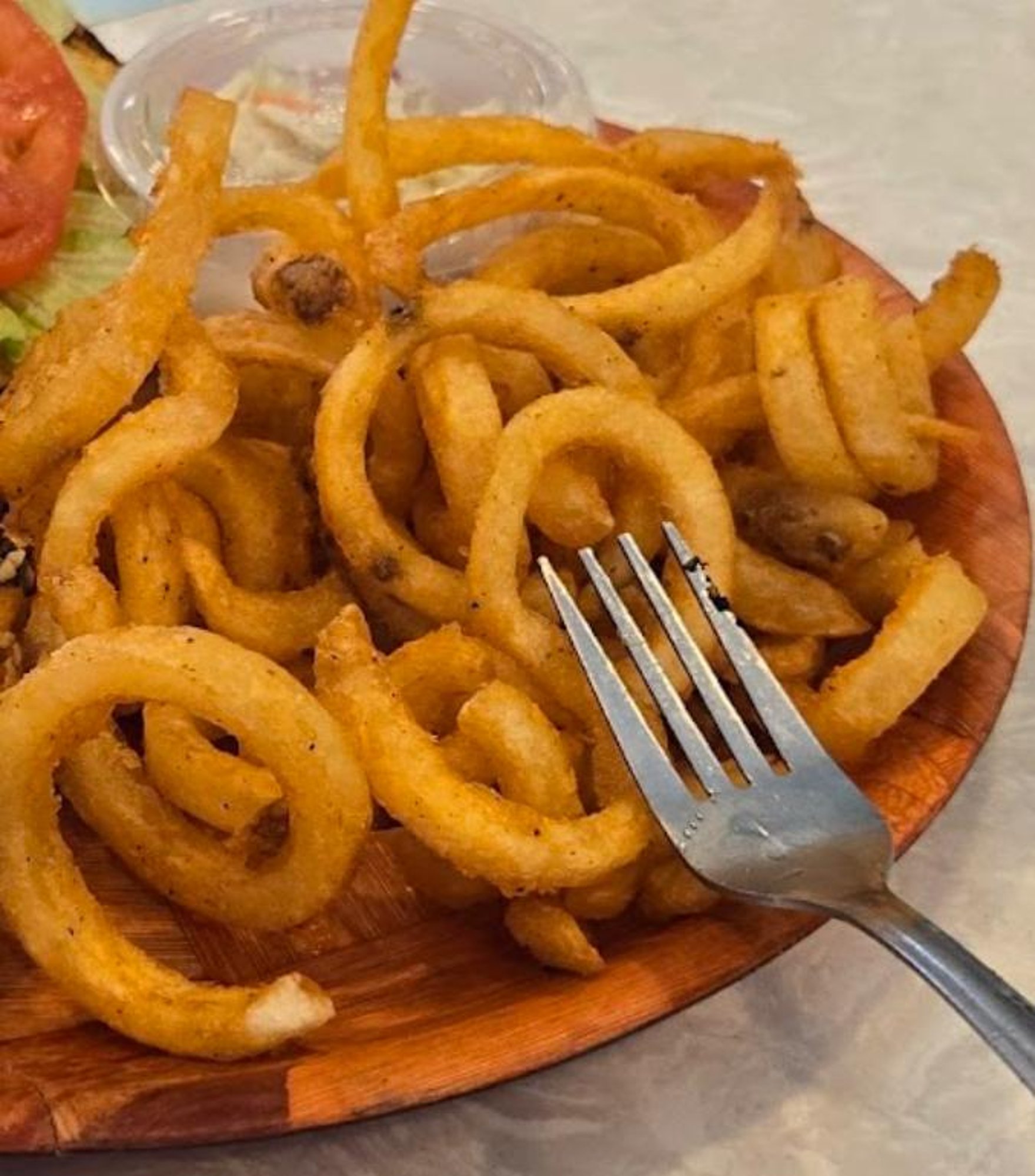 Tarks seasoned Curly Fries (1/2 Lb)