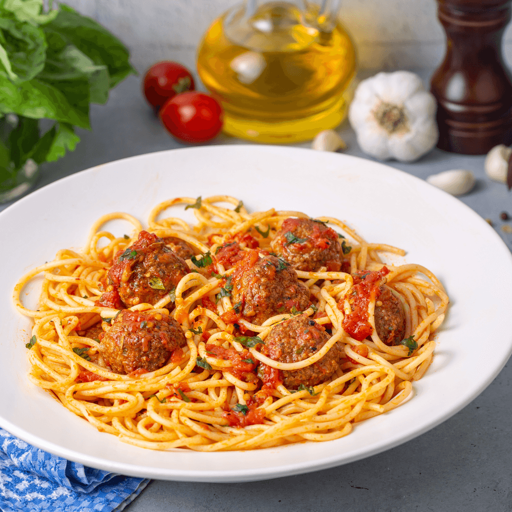 Pasta with Sausage or Meatballs
