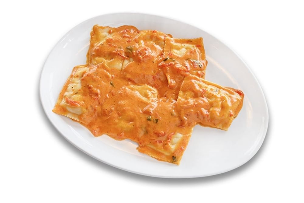 P-Four Cheese Ravioli Pink Sauce Pasta