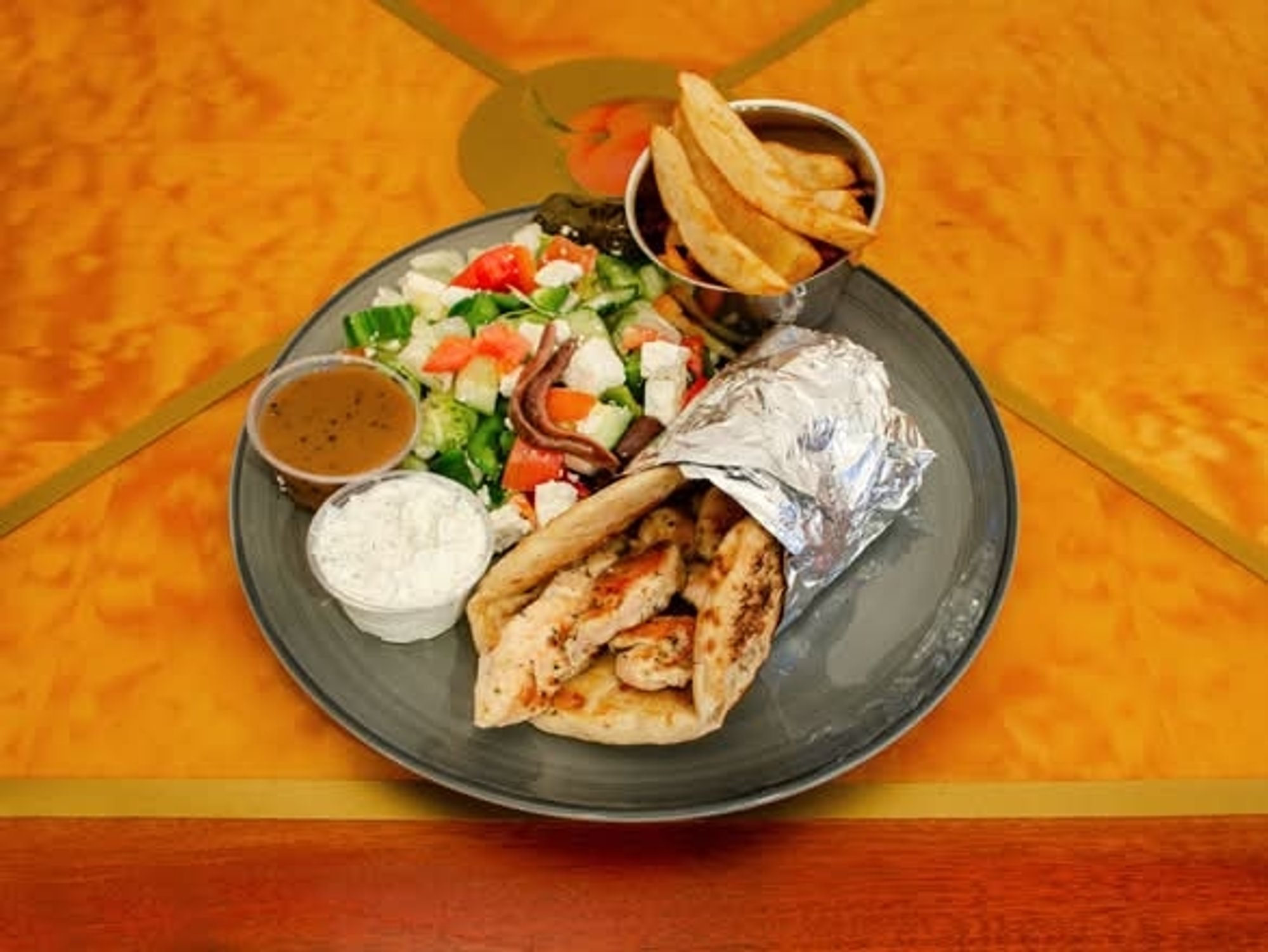 Chicken Souvlaki Platter