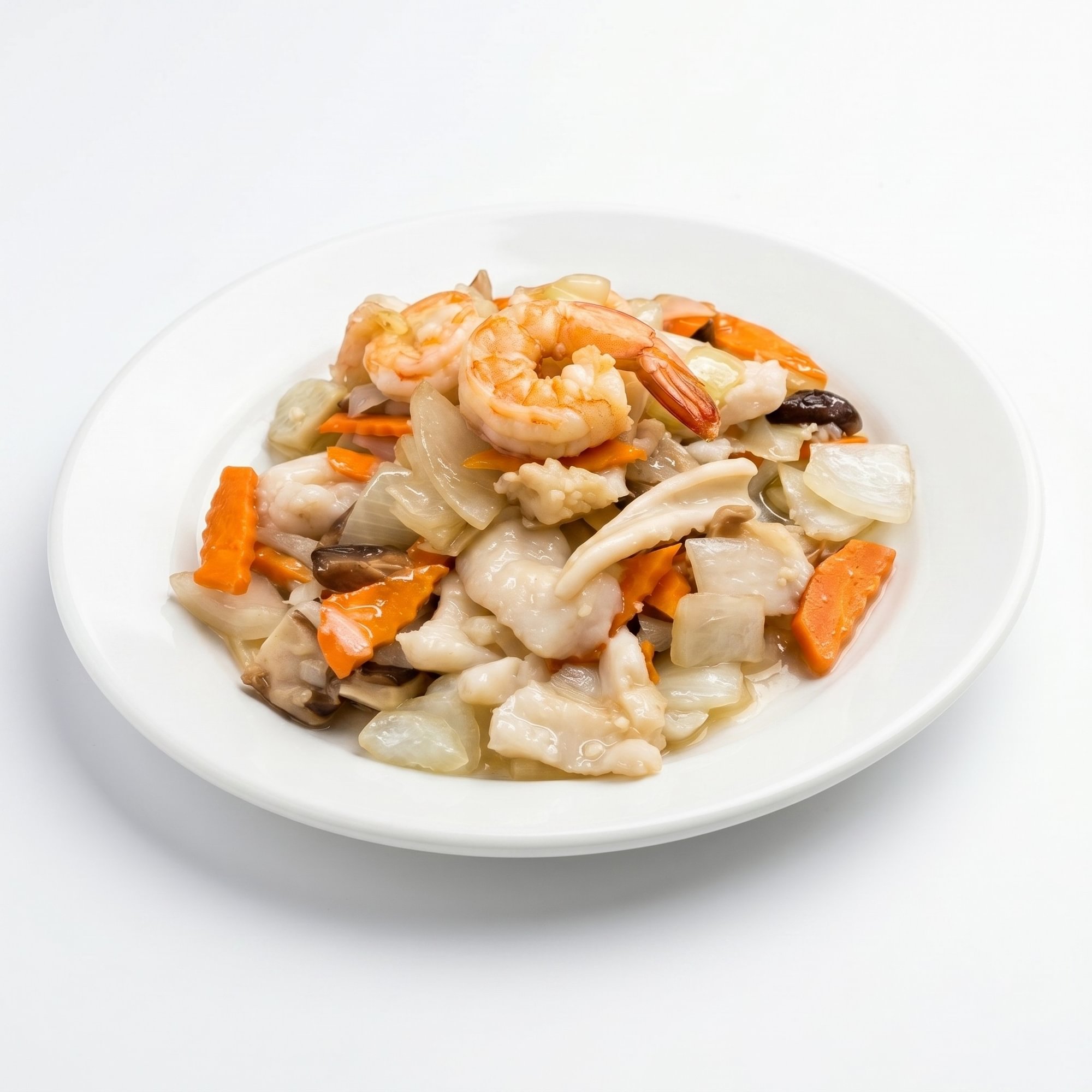 Seafood in a Sizzling Plate