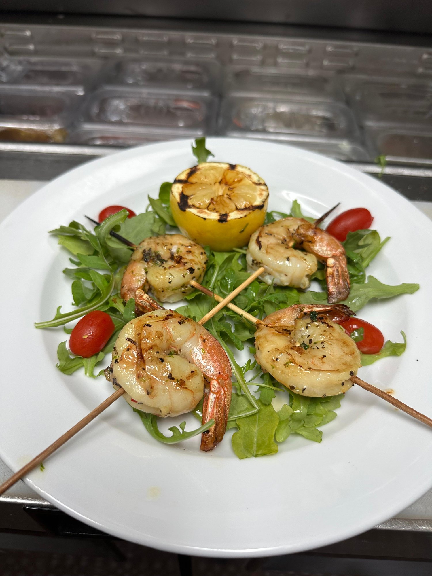 Lemon & herbs Shrimp Skewers