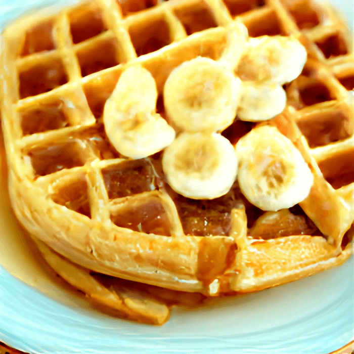 Banana and Peanut Butter Waffle