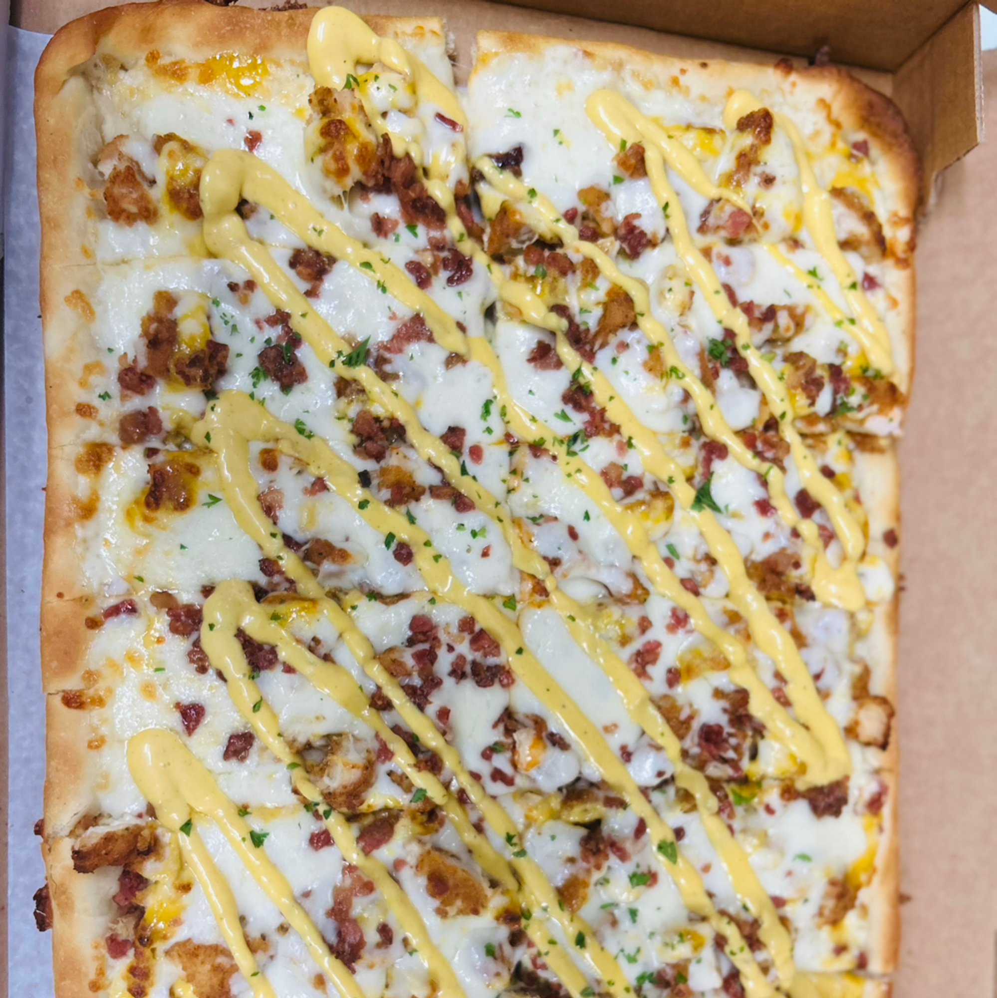 Chicken Bacon Chipotle Square Pizza
