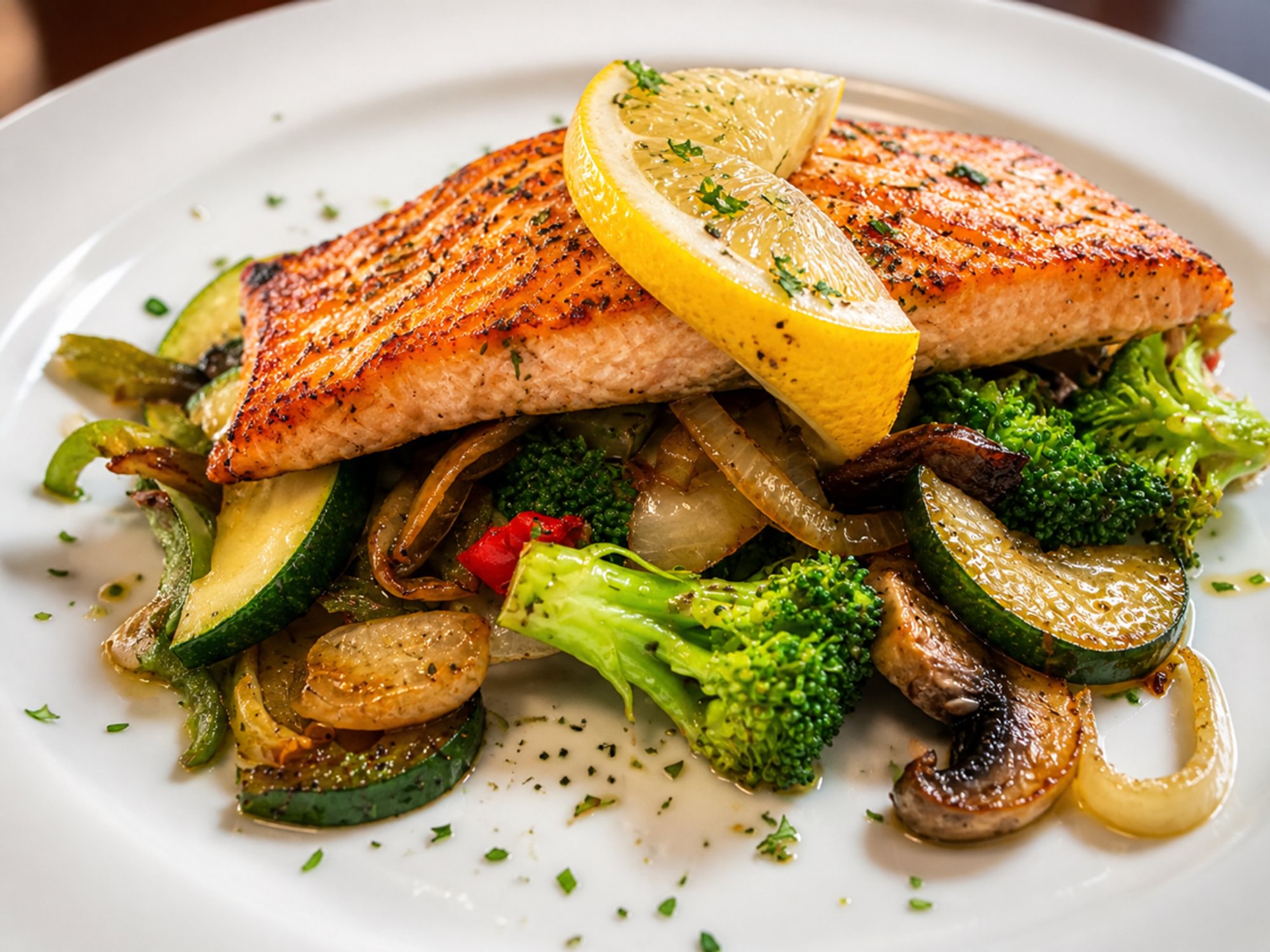 Grilled Salmon & Vegetable