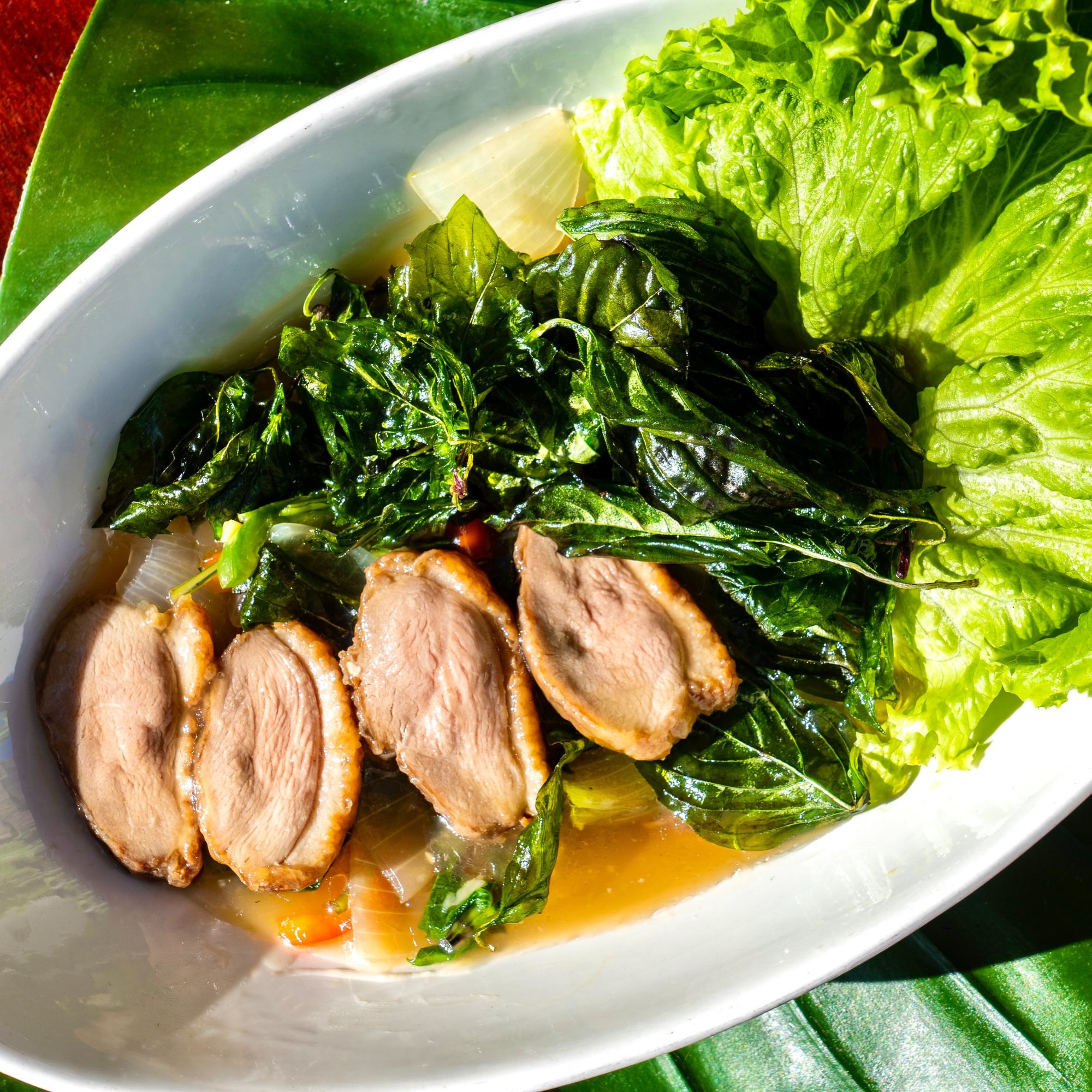 Crispy Basil Duck