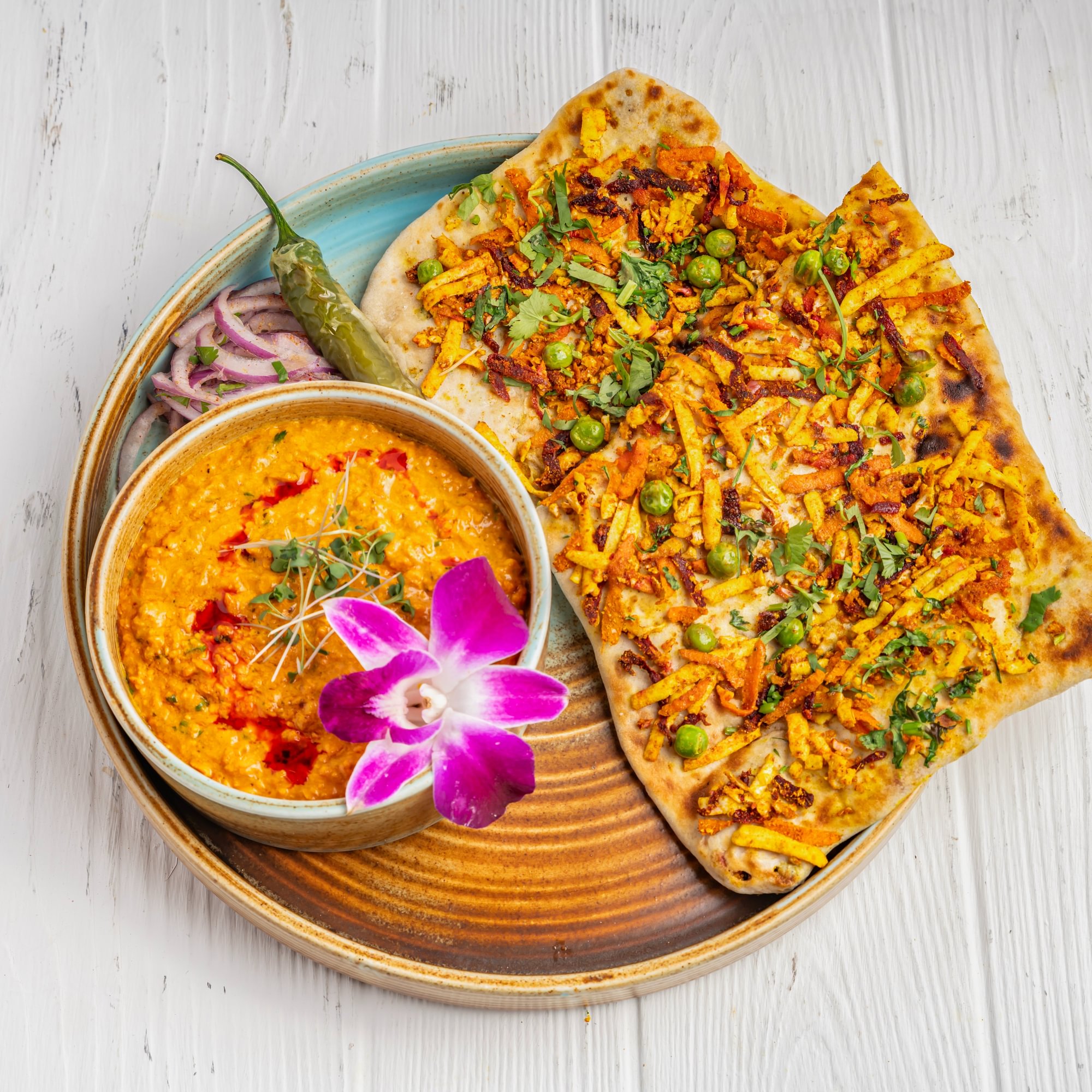 Patty Kulcha with Paneer Bhurji