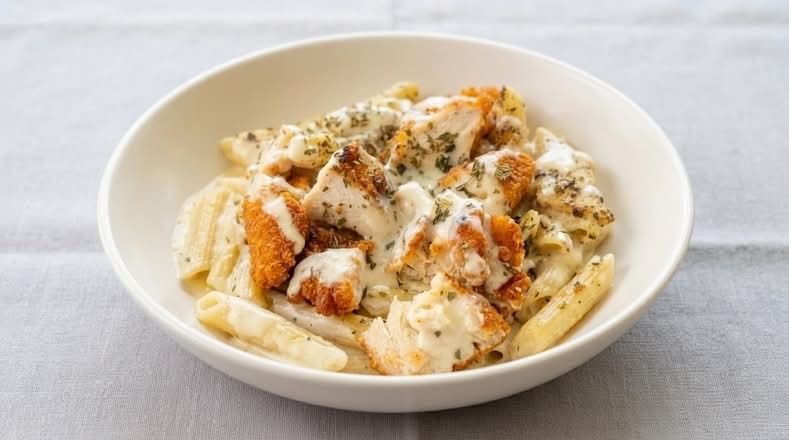 Fried Chicken Alfredo Mac