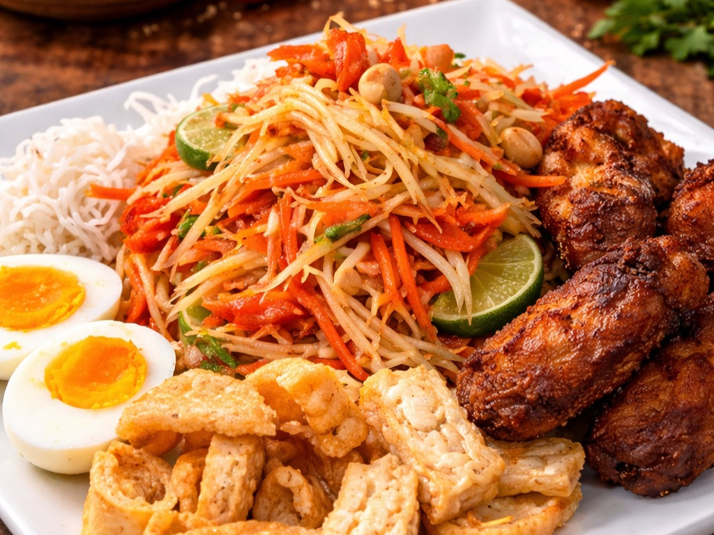 Papaya Salad Platter