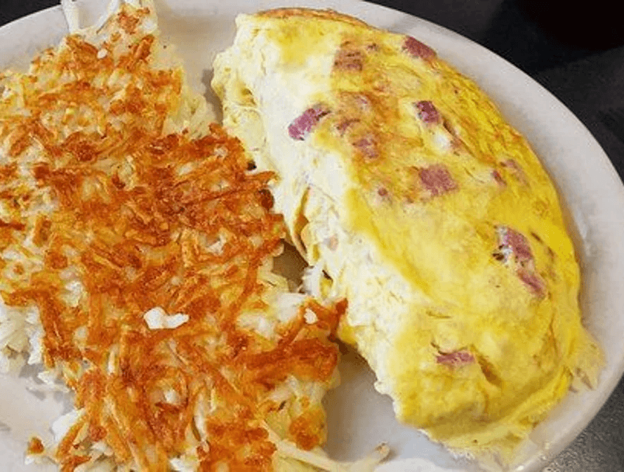 Ham & cheese omelette