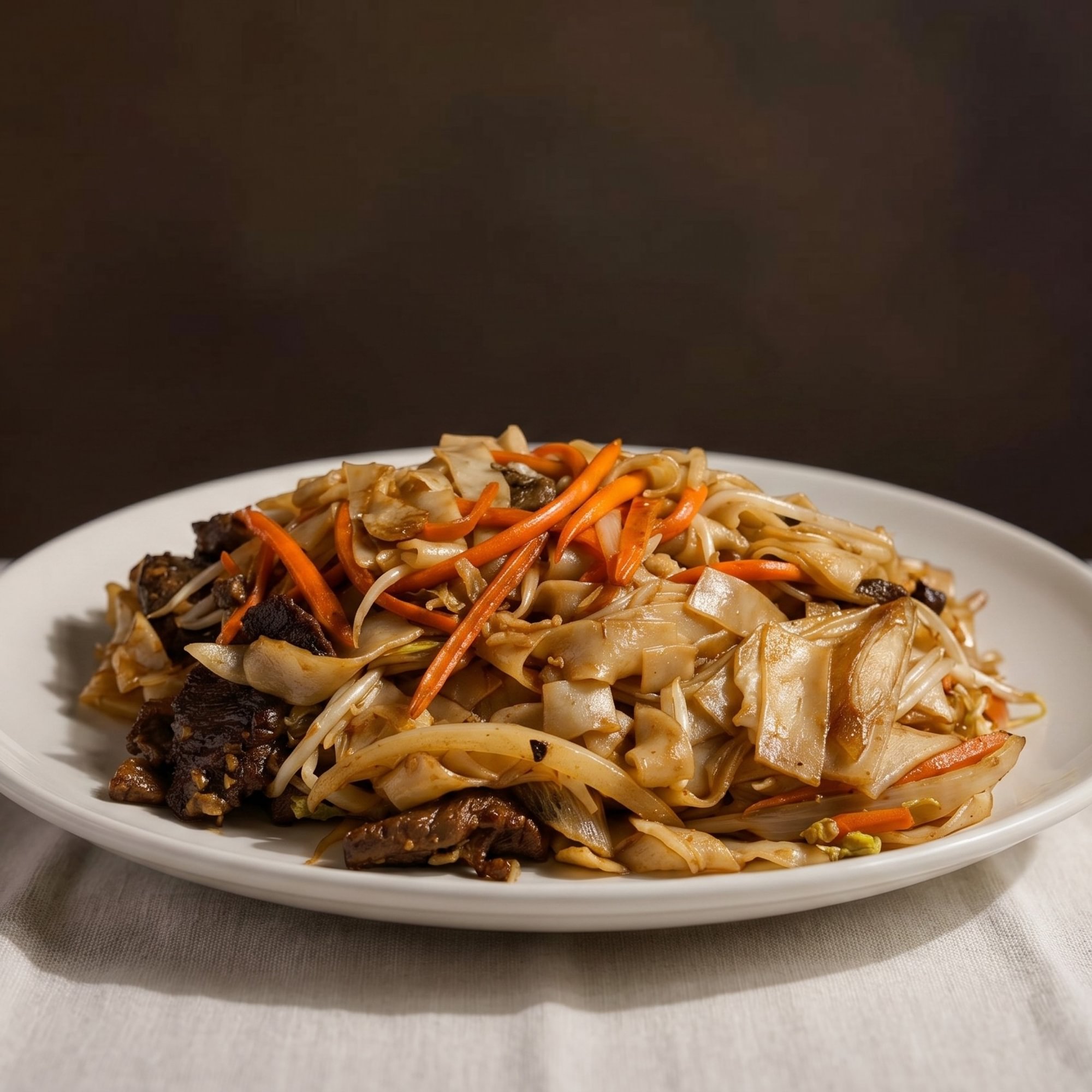 Stir-Fried Thick Rice Noodles / 炒河粉