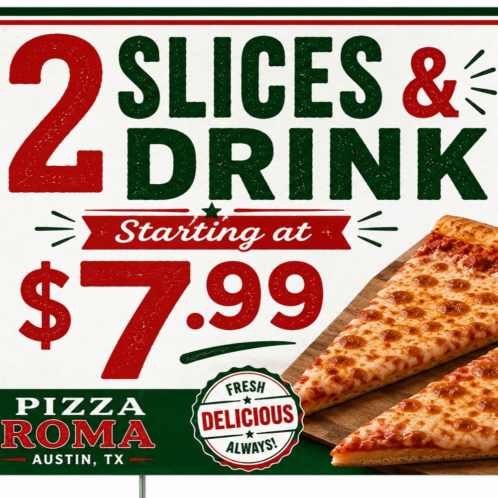 2 Slices & Drink Lunch Specials
