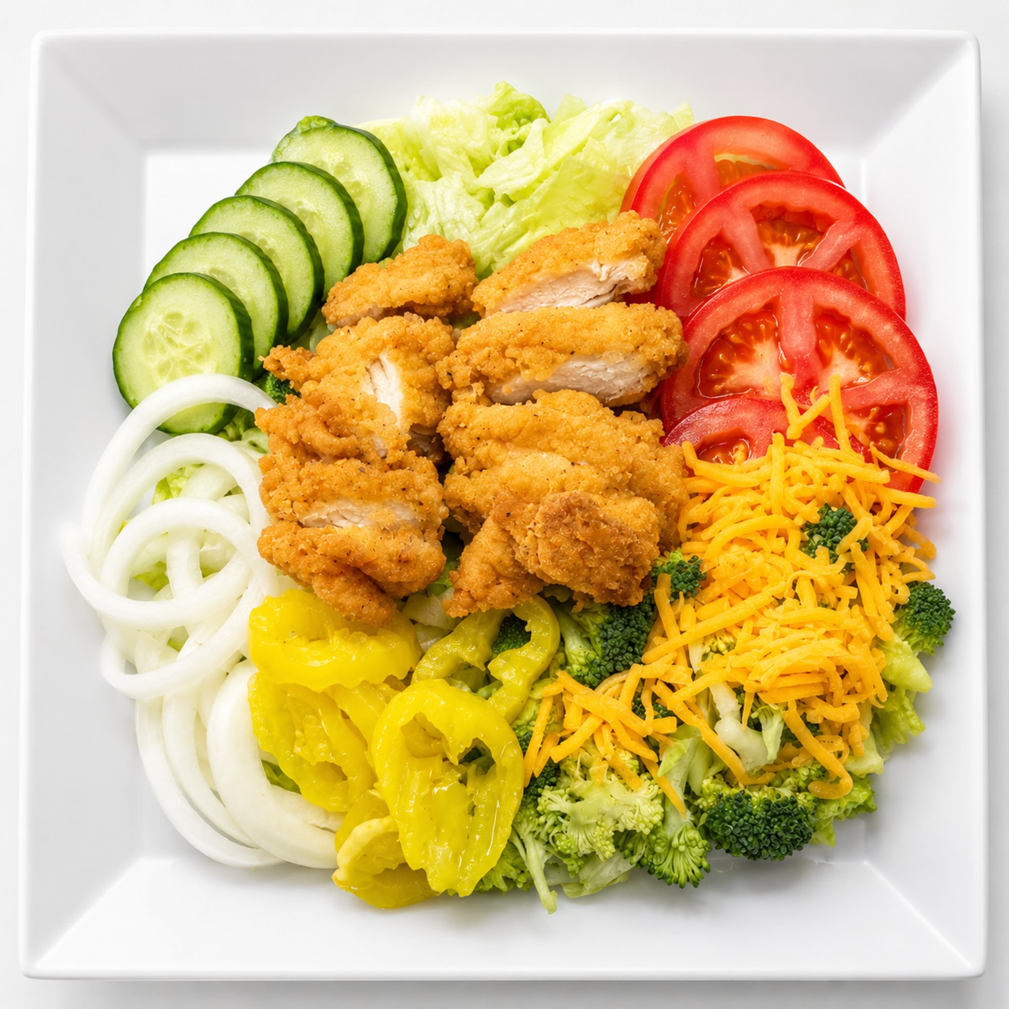 Fried Crispy Chicken Salad
