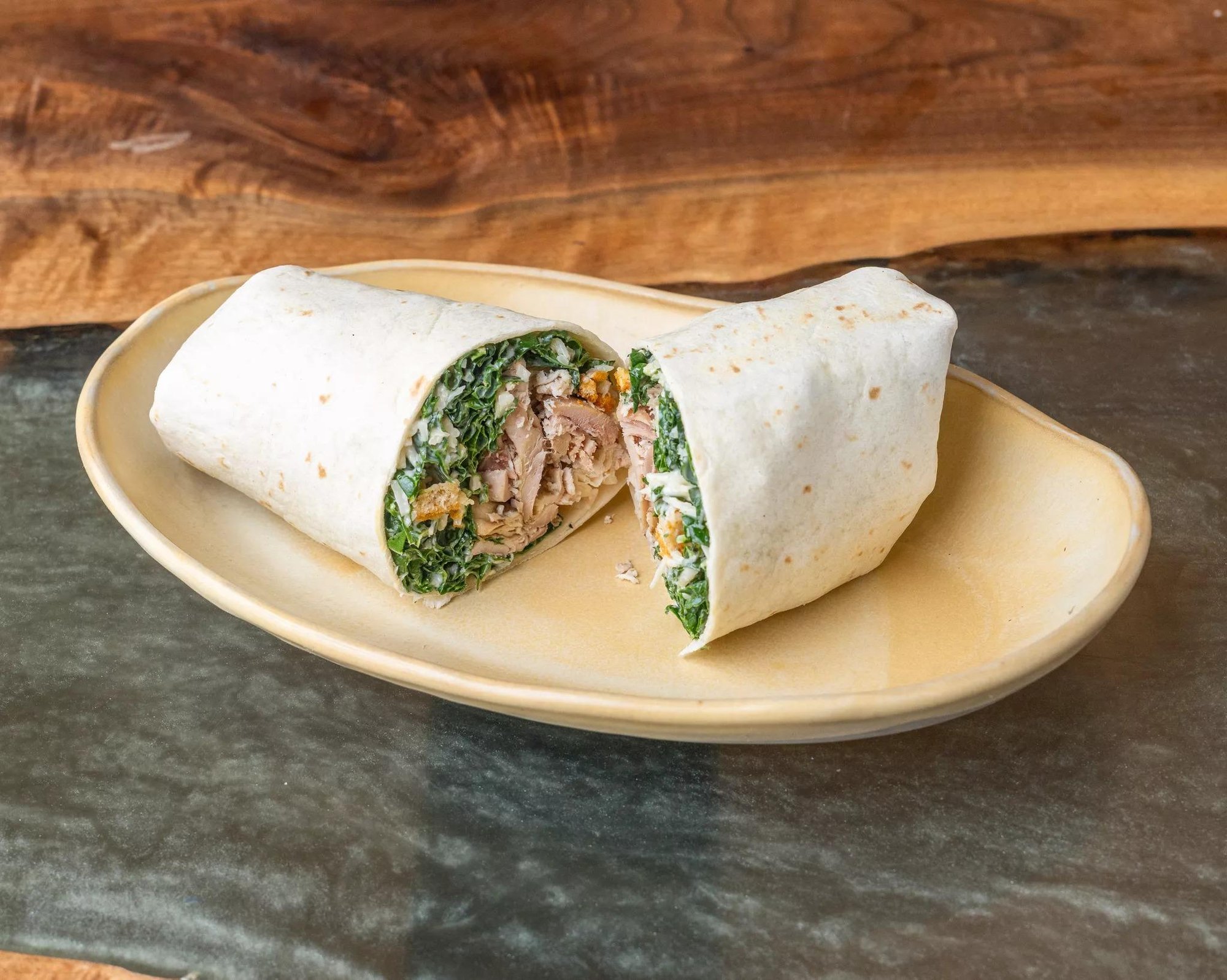 Kale Chicken Caeser Wrap