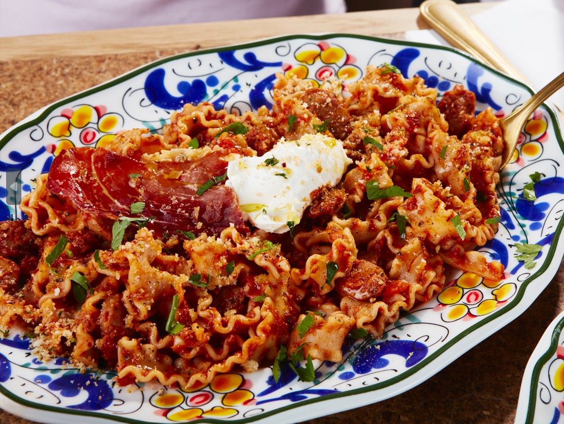 Luganica Sausage & 'Nduja Frilly Tagliatelle