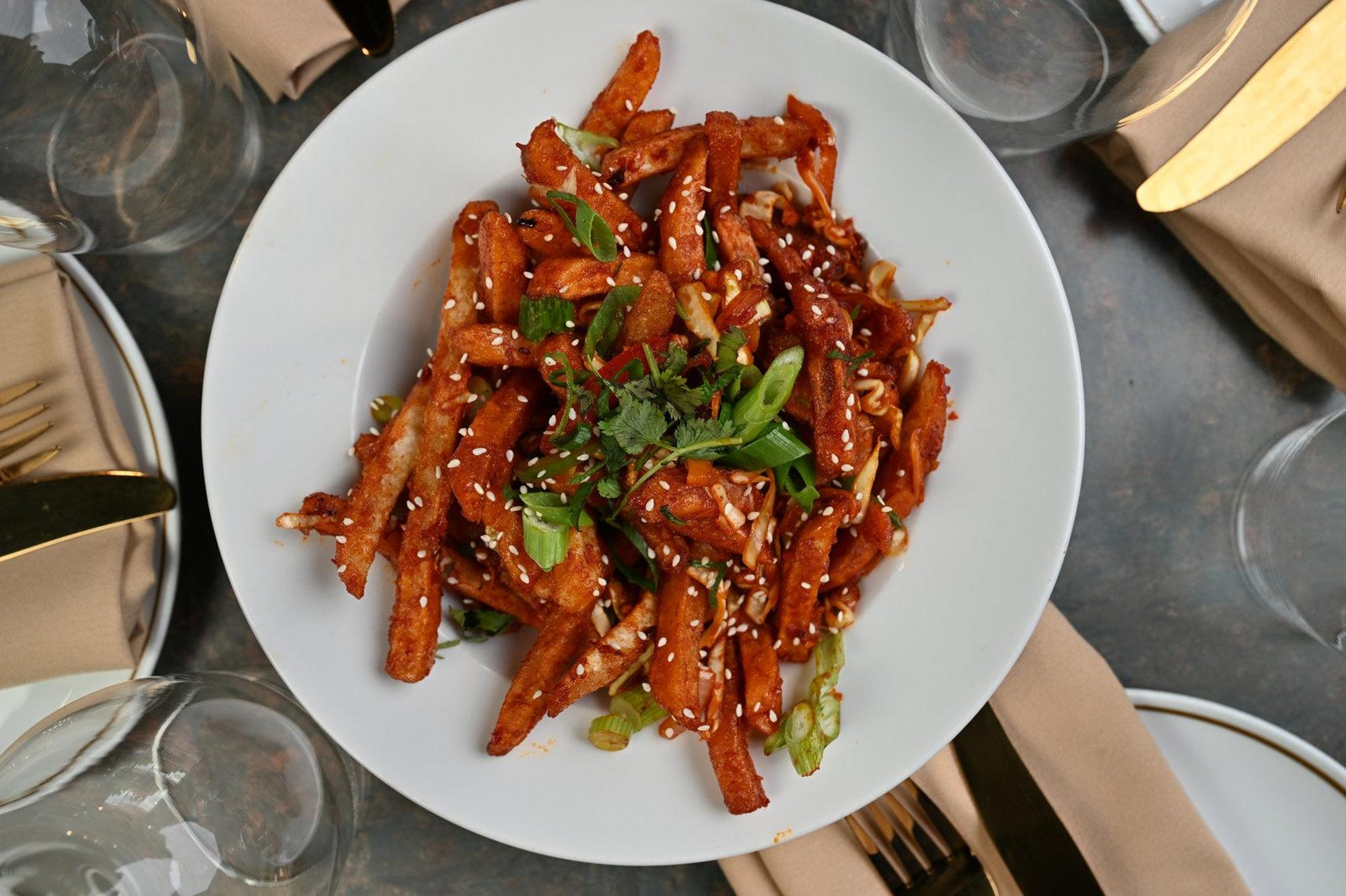 Honey Chilly Potatoes