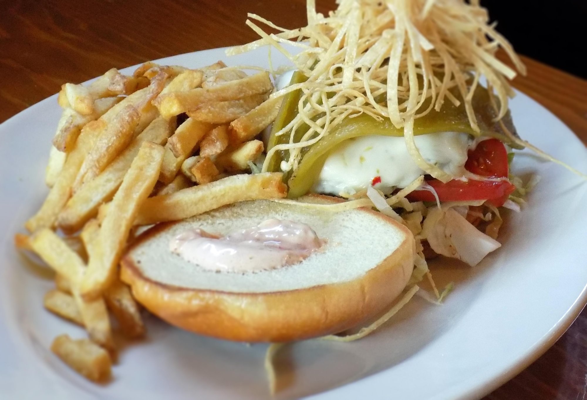 Green Chili Cheese Burger