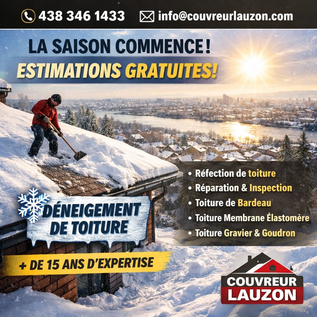 Couvreur Lauzon – Toiture Fabreville Laval-Ouest