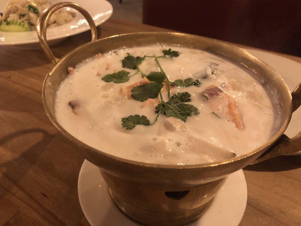 Coconut Milk Soup with Salmon