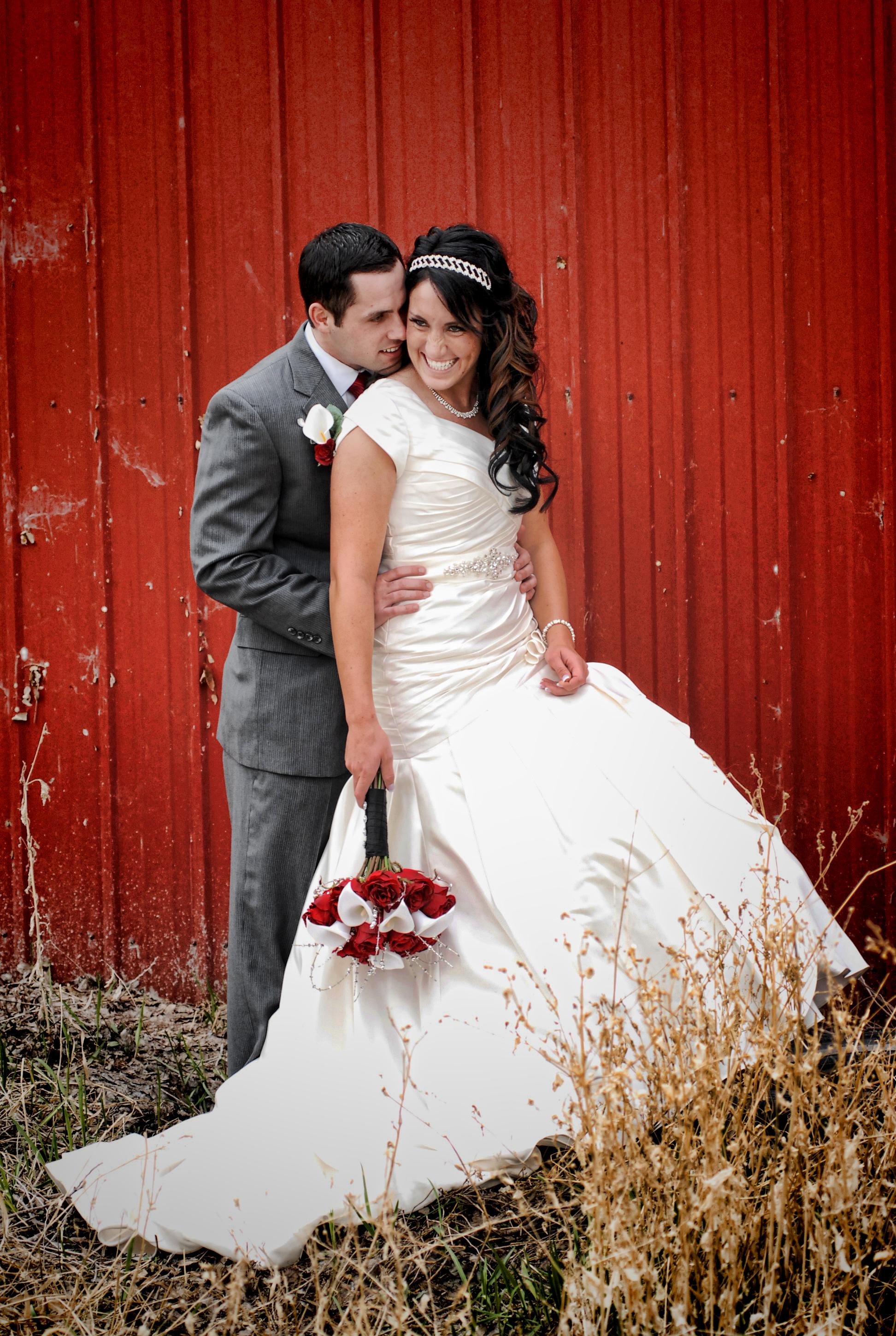 These bride and groom pictures were taken at an old shed near Payson, Utah.  We are so excited for the Payson LDS Temple to come in, so we can provide Payson Utah Wedding photography!!!!
