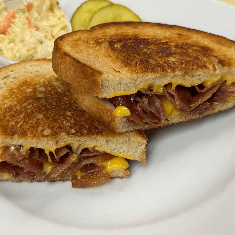Grilled American Cheese with Bacon Sandwich