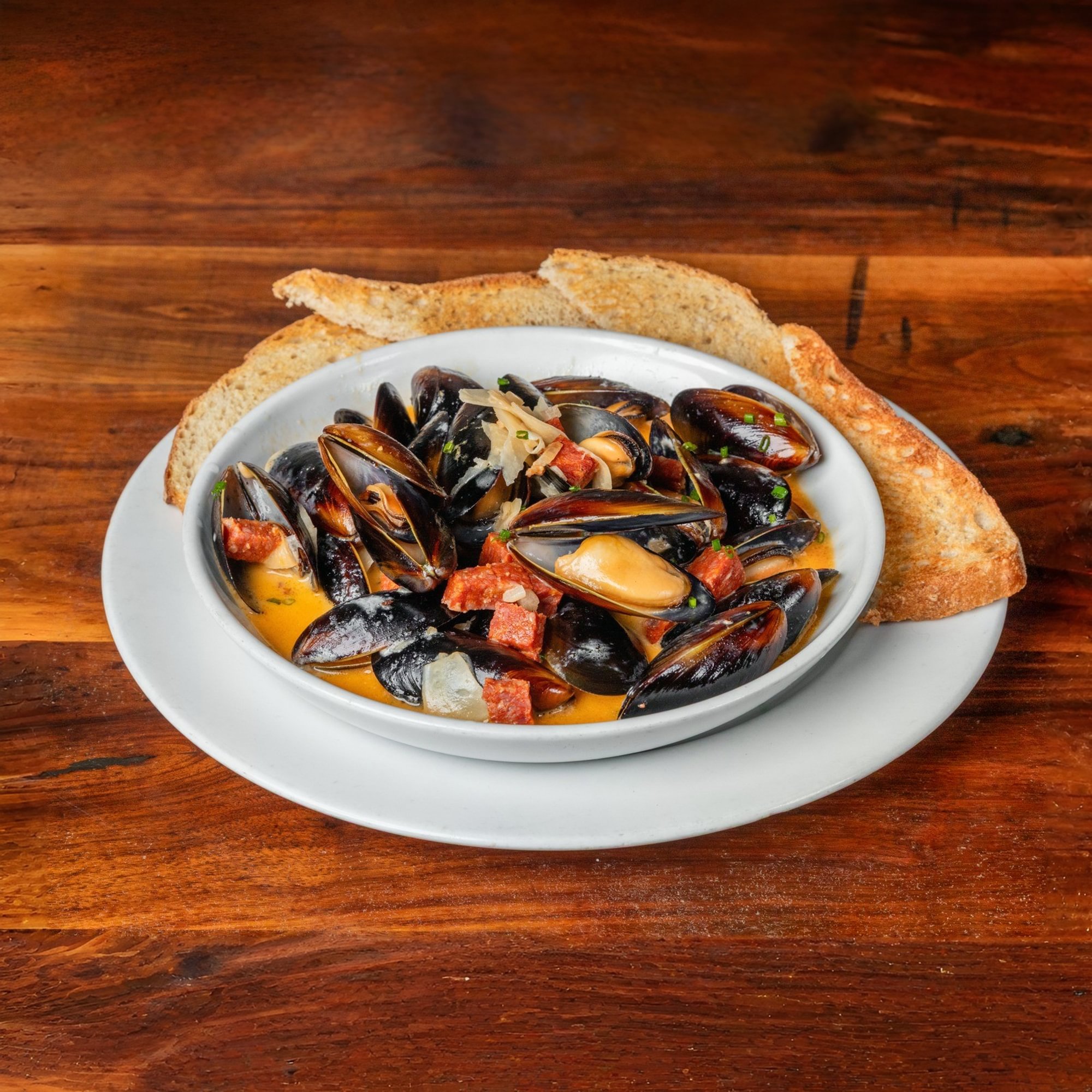 Chorizo Fennel Mussels
