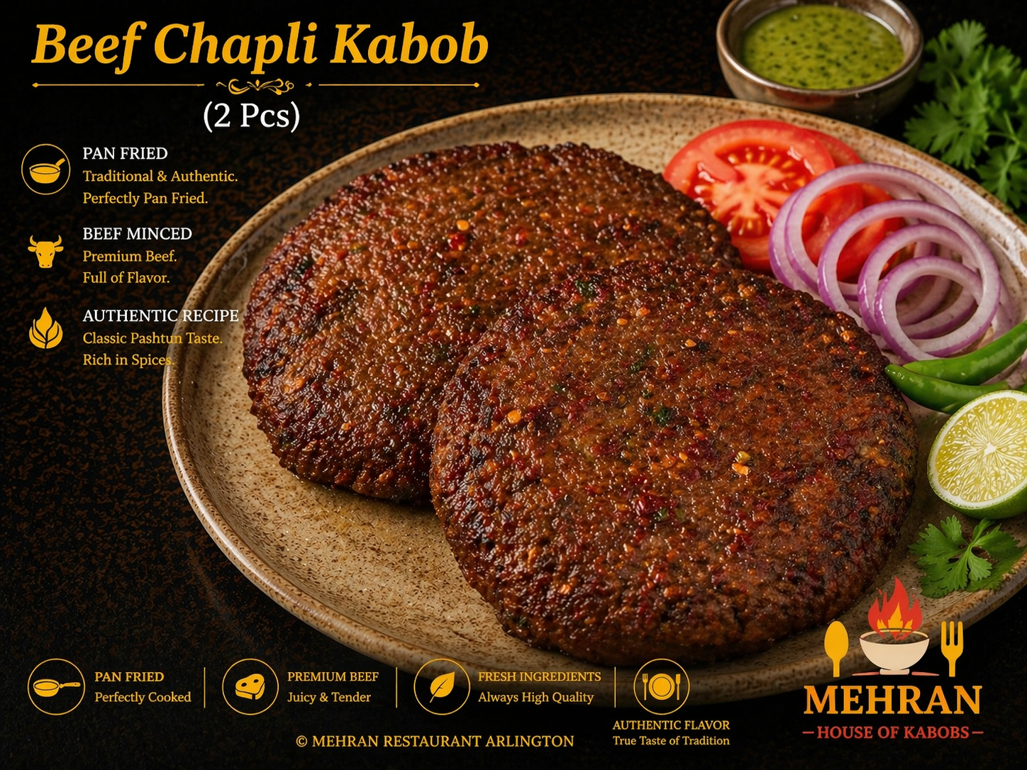 Beef Chappli Kabob
