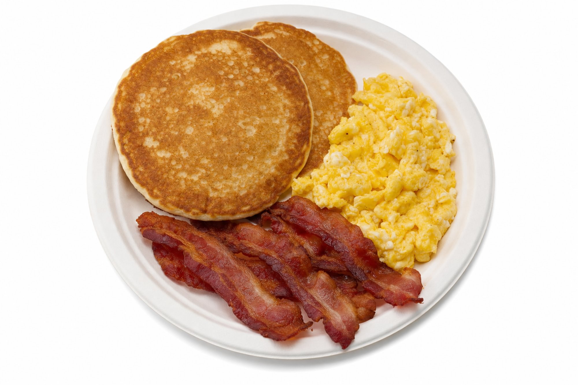 Pancakes, Eggs and Beef Bacon Platter