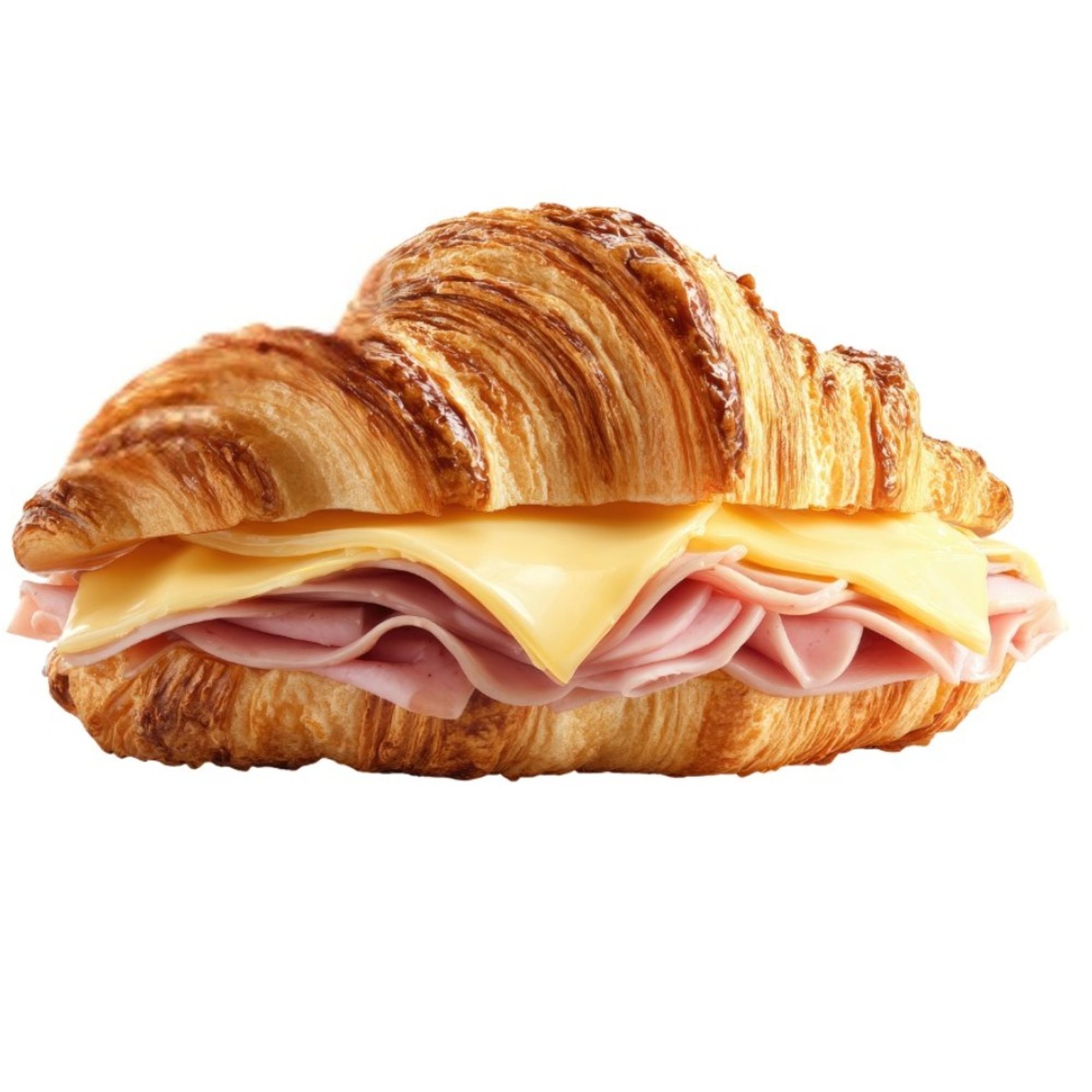 Breakfast Croissant with Ham and Cheese