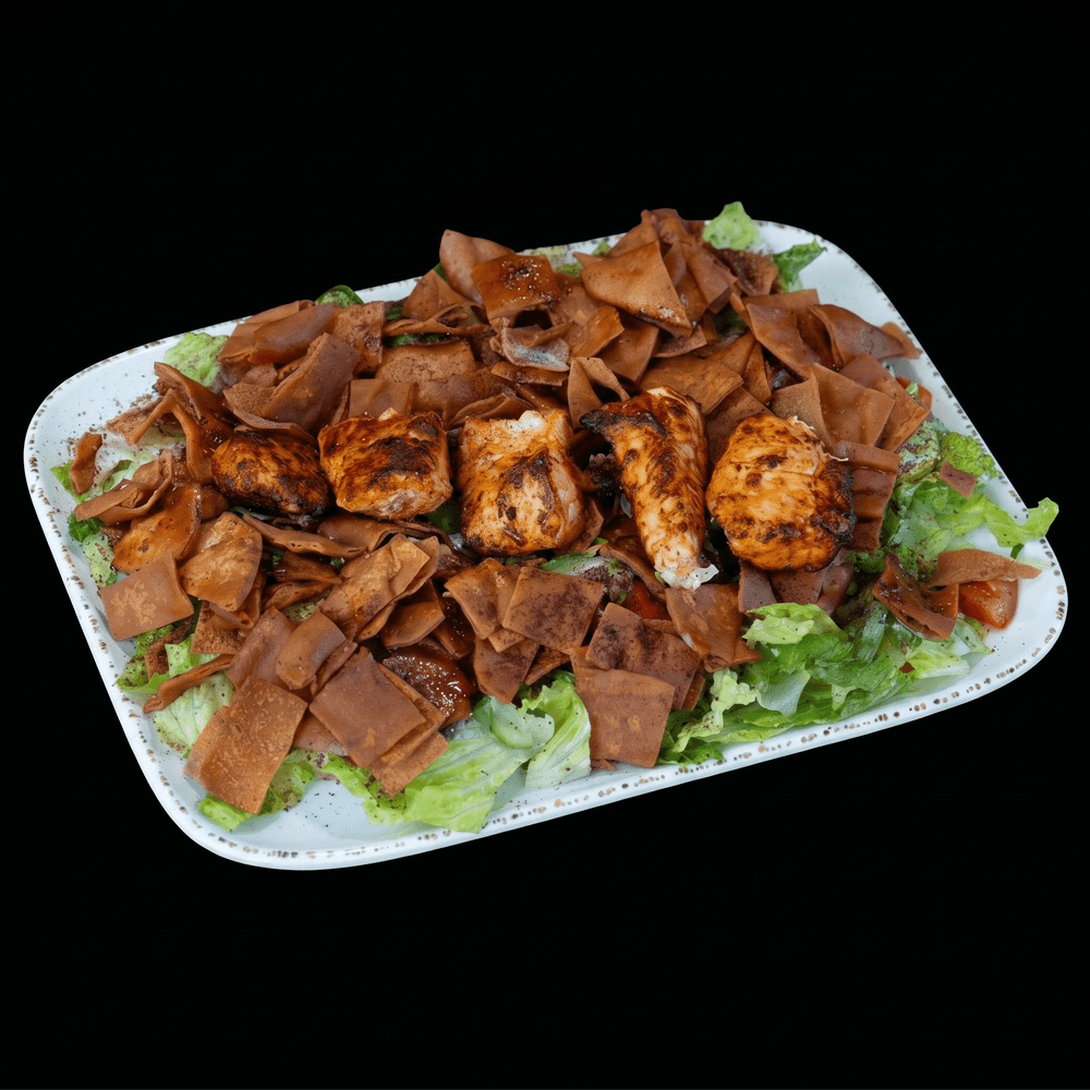 Fattoush and Chicken Salad