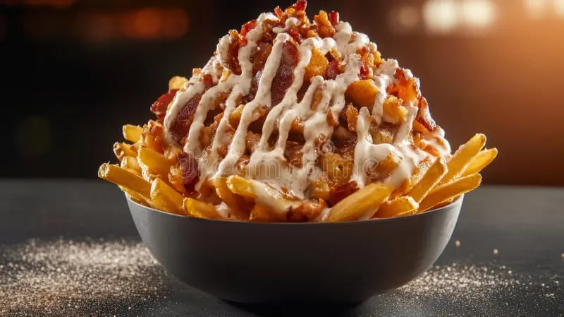 Loaded Cheese Fries with Bacon 9'