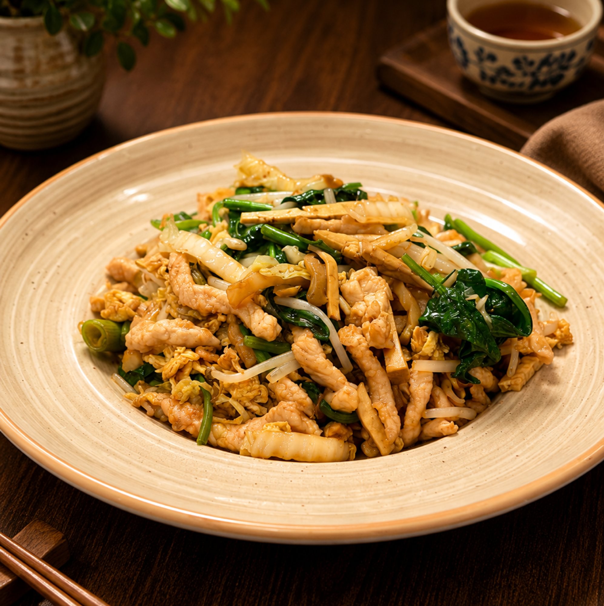 Stir-Fried Pork Noodle / 肉丝干拌面
