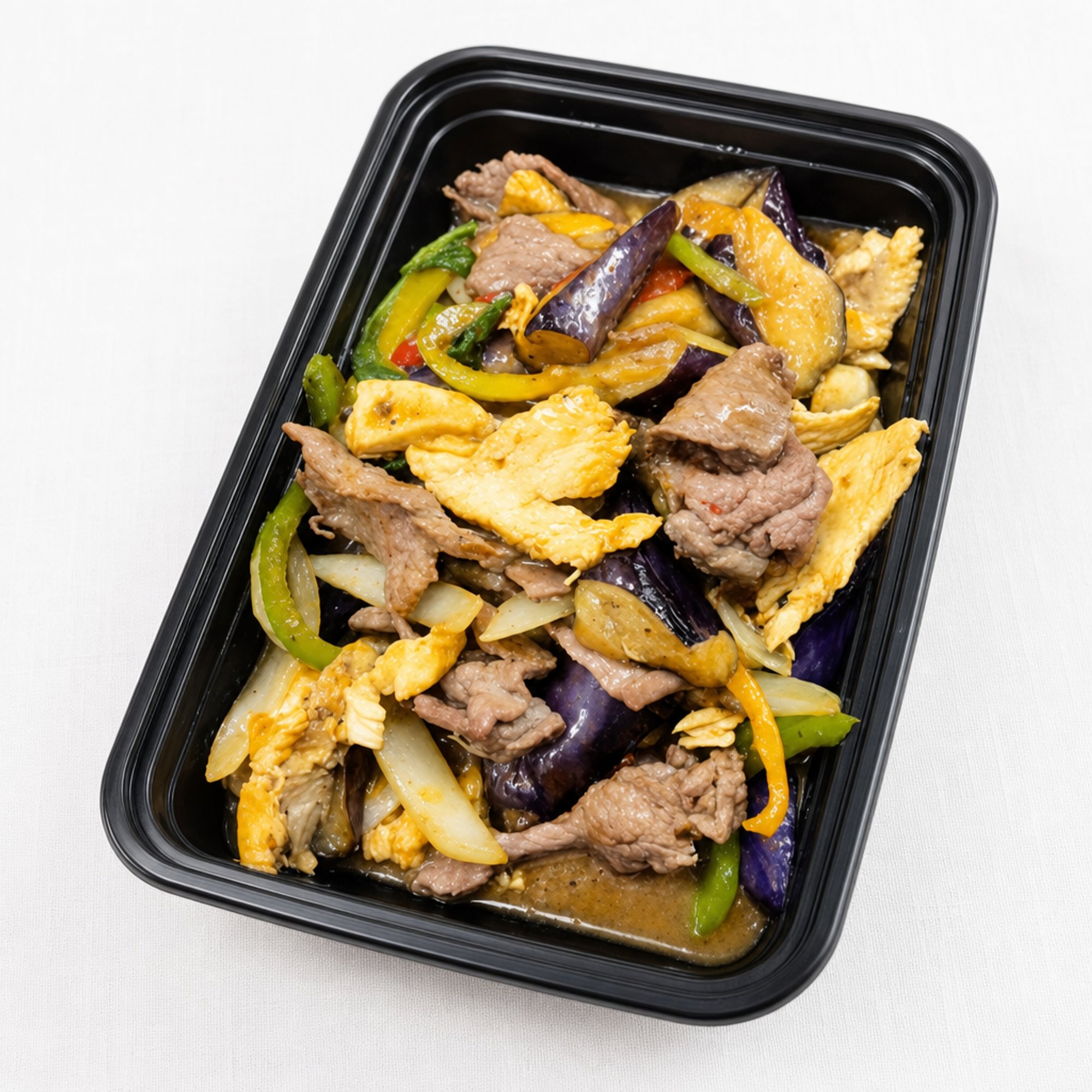 Asian Eggplant Stir-Fry-Rice