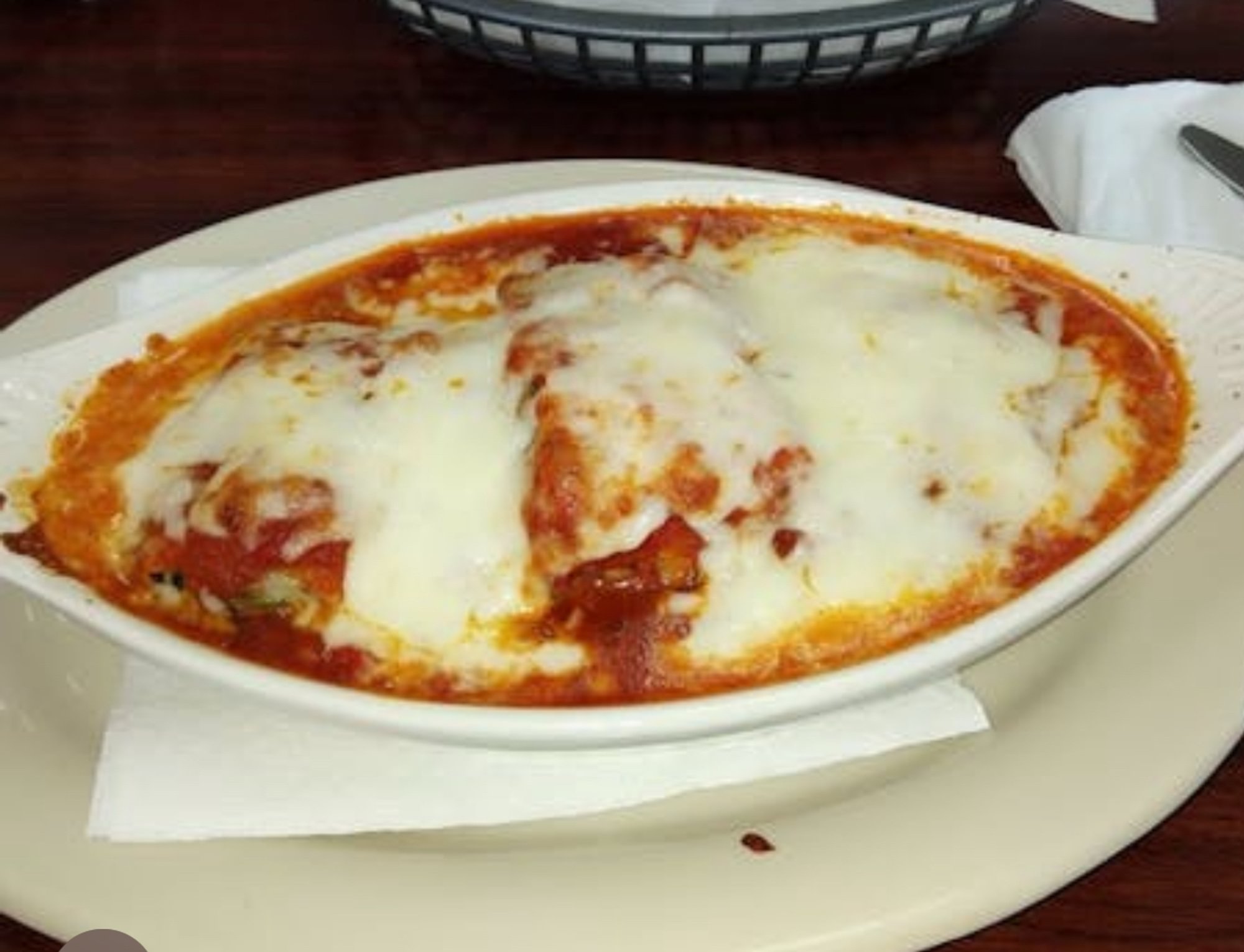Baked cheese ravioli