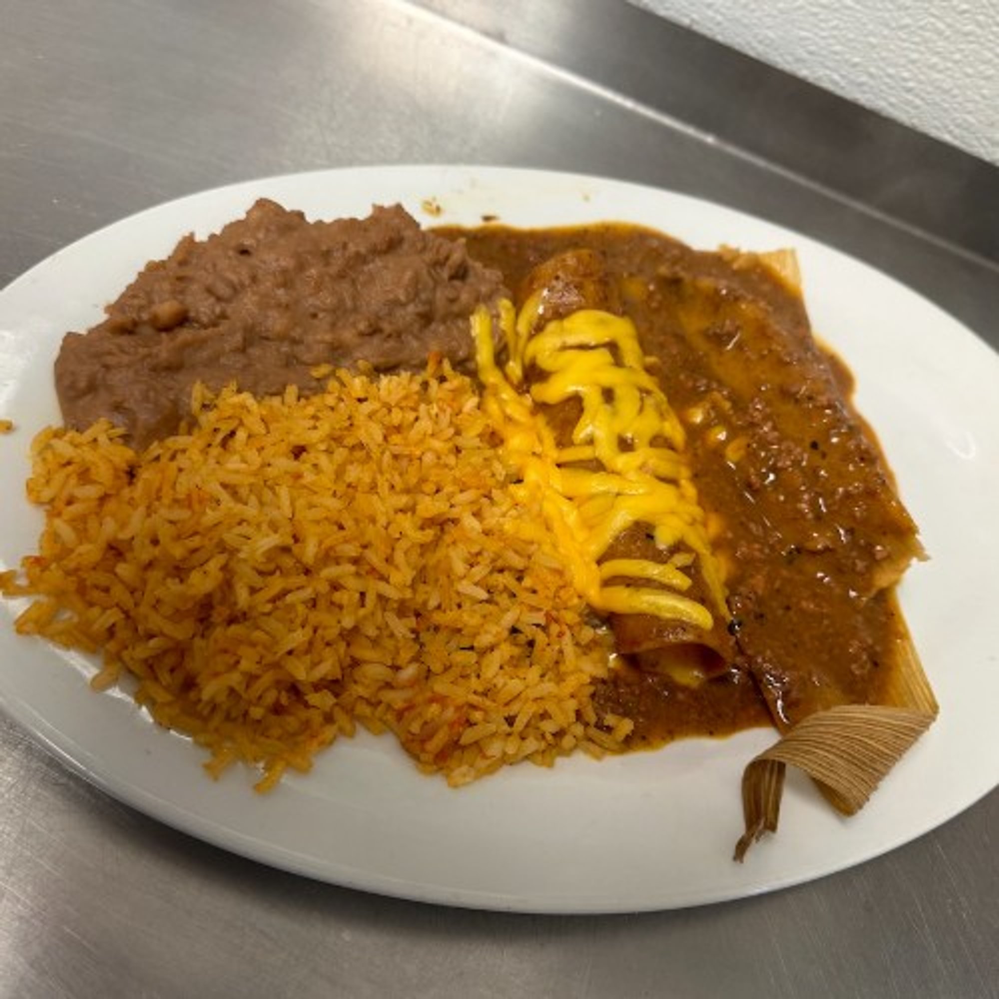 Tamale and Enchilada
